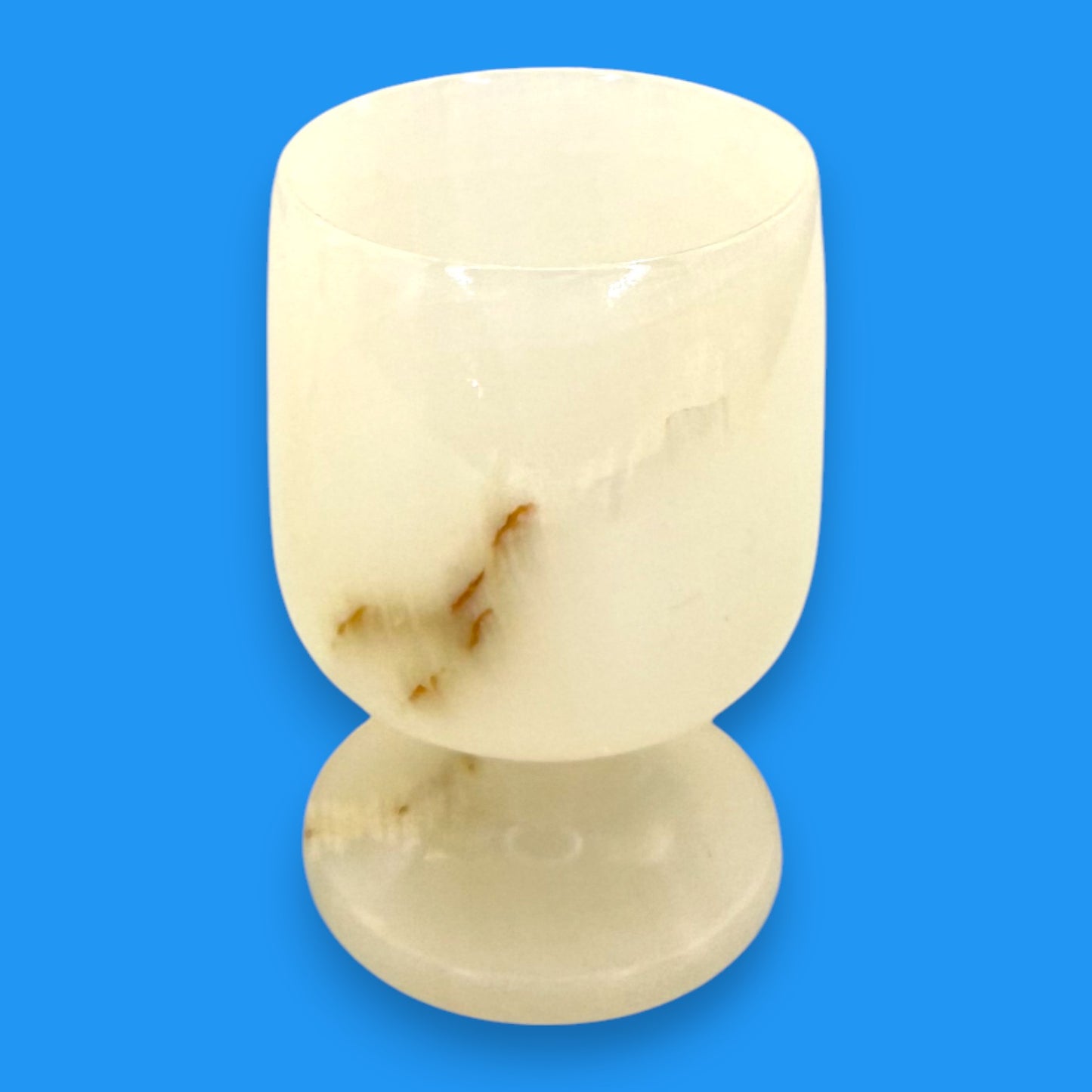 Vintage Onyx Marble Wine Goblets – Mid-Century Barware Set of 4