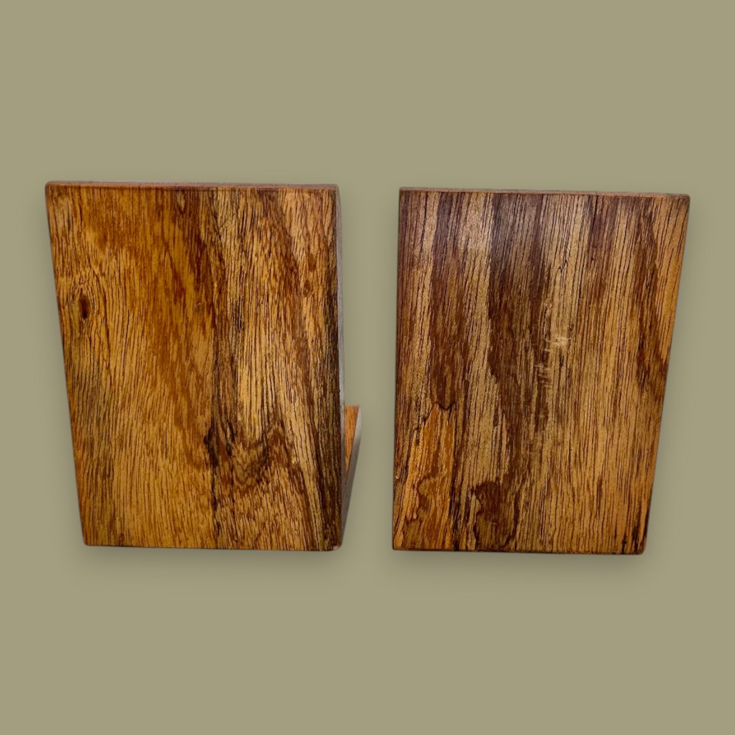 Pair of Vintage Art Deco Wooden Bookends