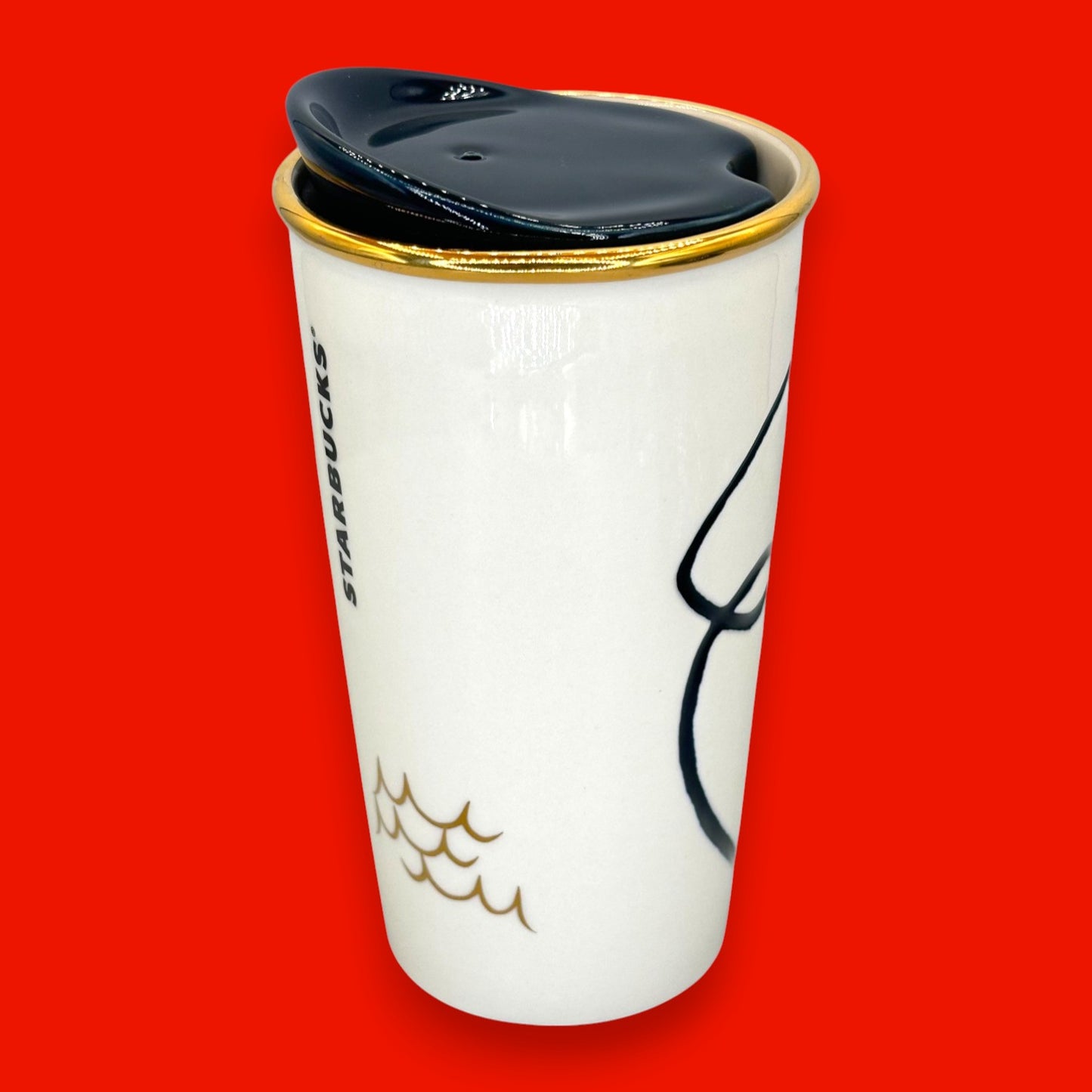 Starbucks Siren Anniversary Face Ceramic Travel Mug - Replacement Mug 10 fl/oz