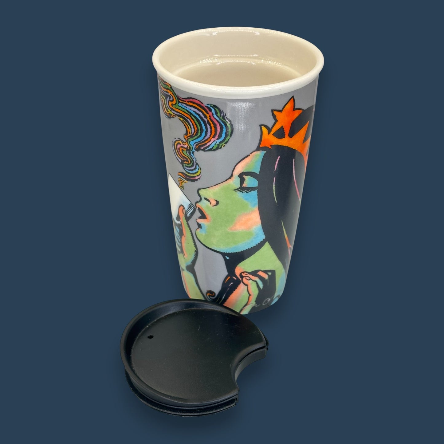 Starbucks Milton Glaser 25th Anniversary Siren Travel Mug