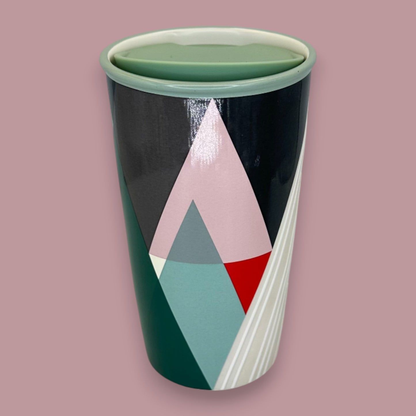 Starbucks Abstract Geometric Ceramic Travel Mug - Replacement Mug 12 fl/oz