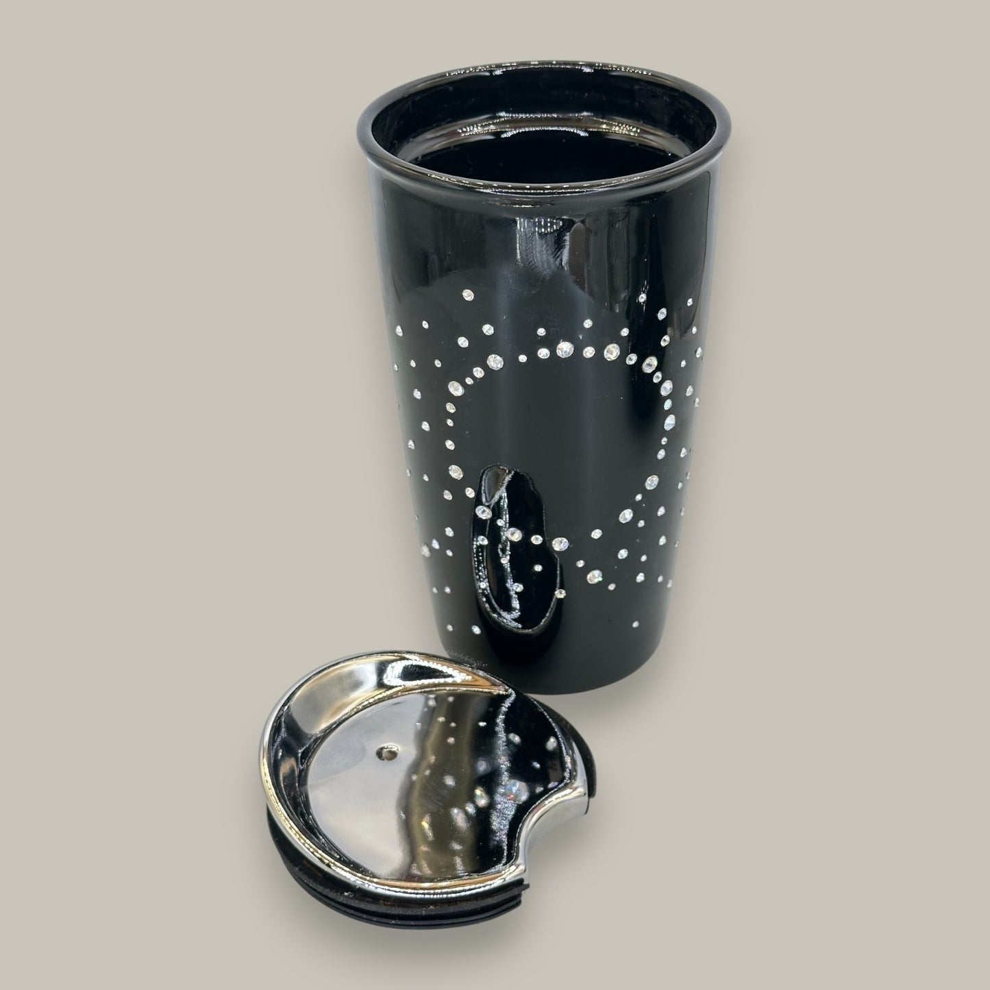 Starbucks Swarovski Crystal Black Travel Tumbler Mug Limited Edition - Replacement Mug 12 fl/oz