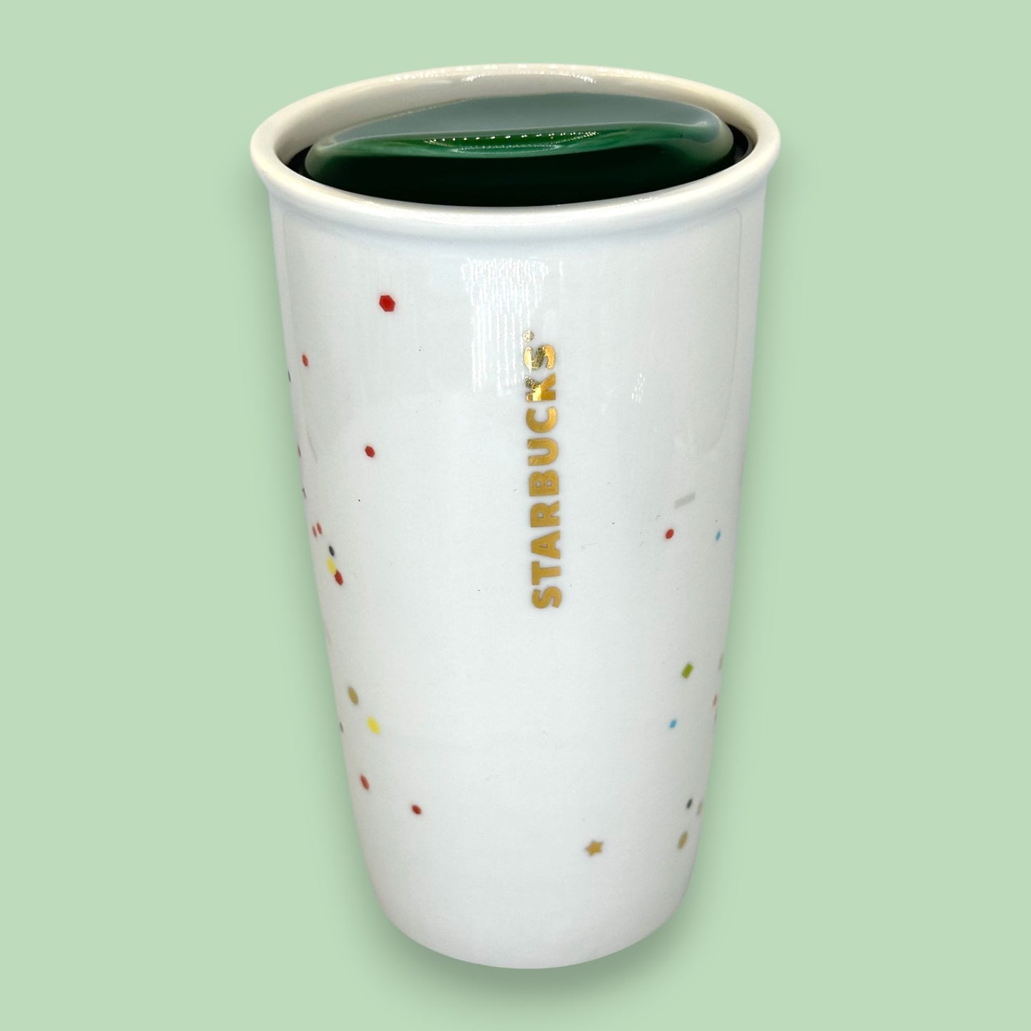 Starbucks "Best Day Ever" Confetti Ceramic Traveler Tumbler Pitch - Replacement