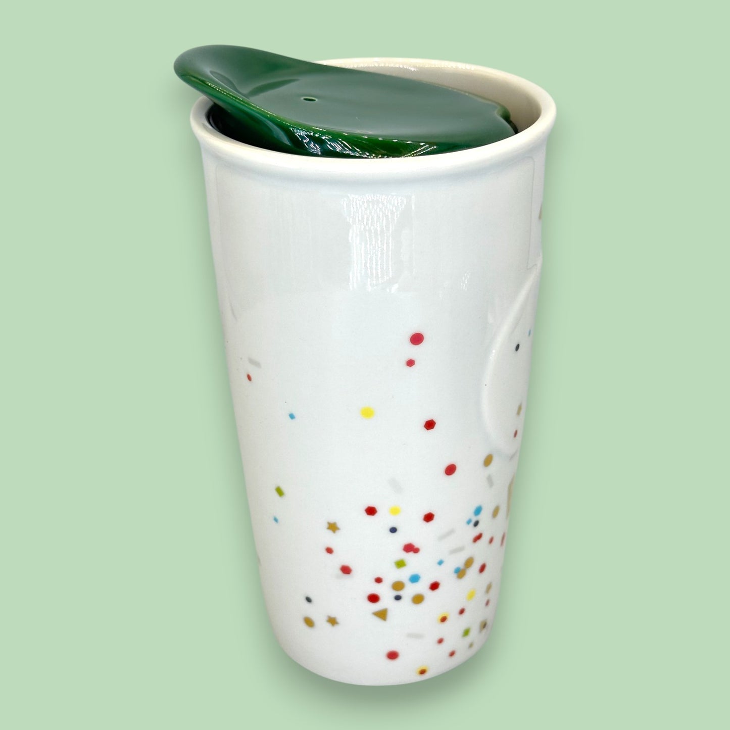 Starbucks "Best Day Ever" Confetti Ceramic Traveler Tumbler Pitch - Replacement