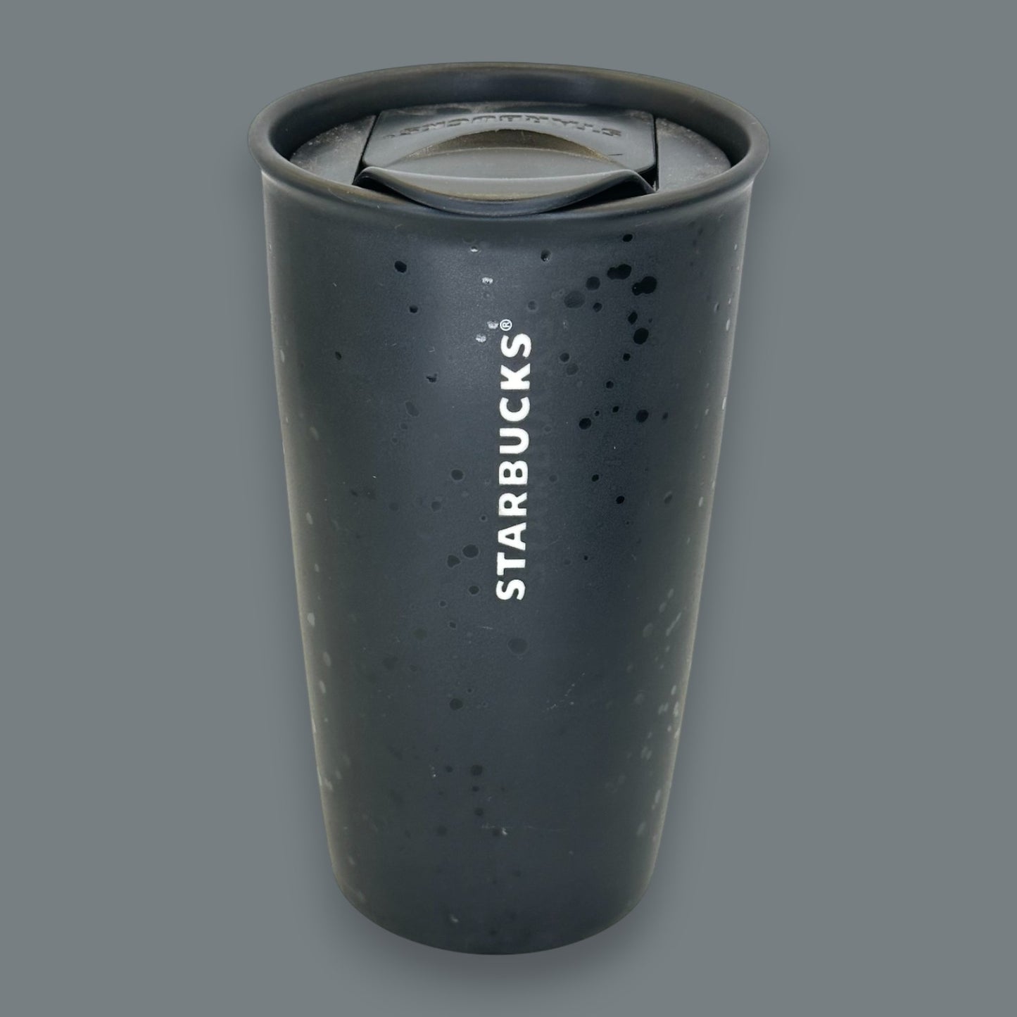 Starbucks Black Splatter "&" Ceramic Travel Mug - Replacement Mug 12 fl/oz