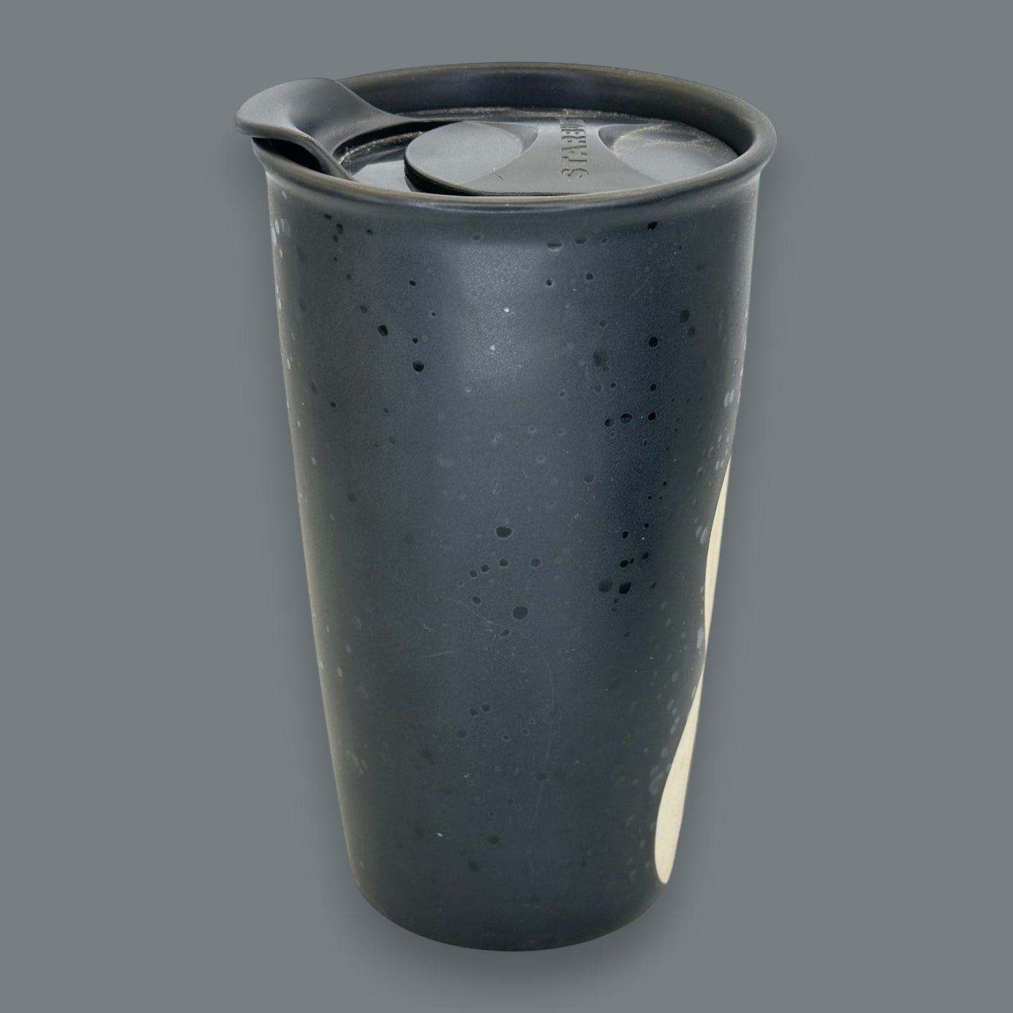 Starbucks Black Splatter "&" Ceramic Travel Mug - Replacement Mug 12 fl/oz