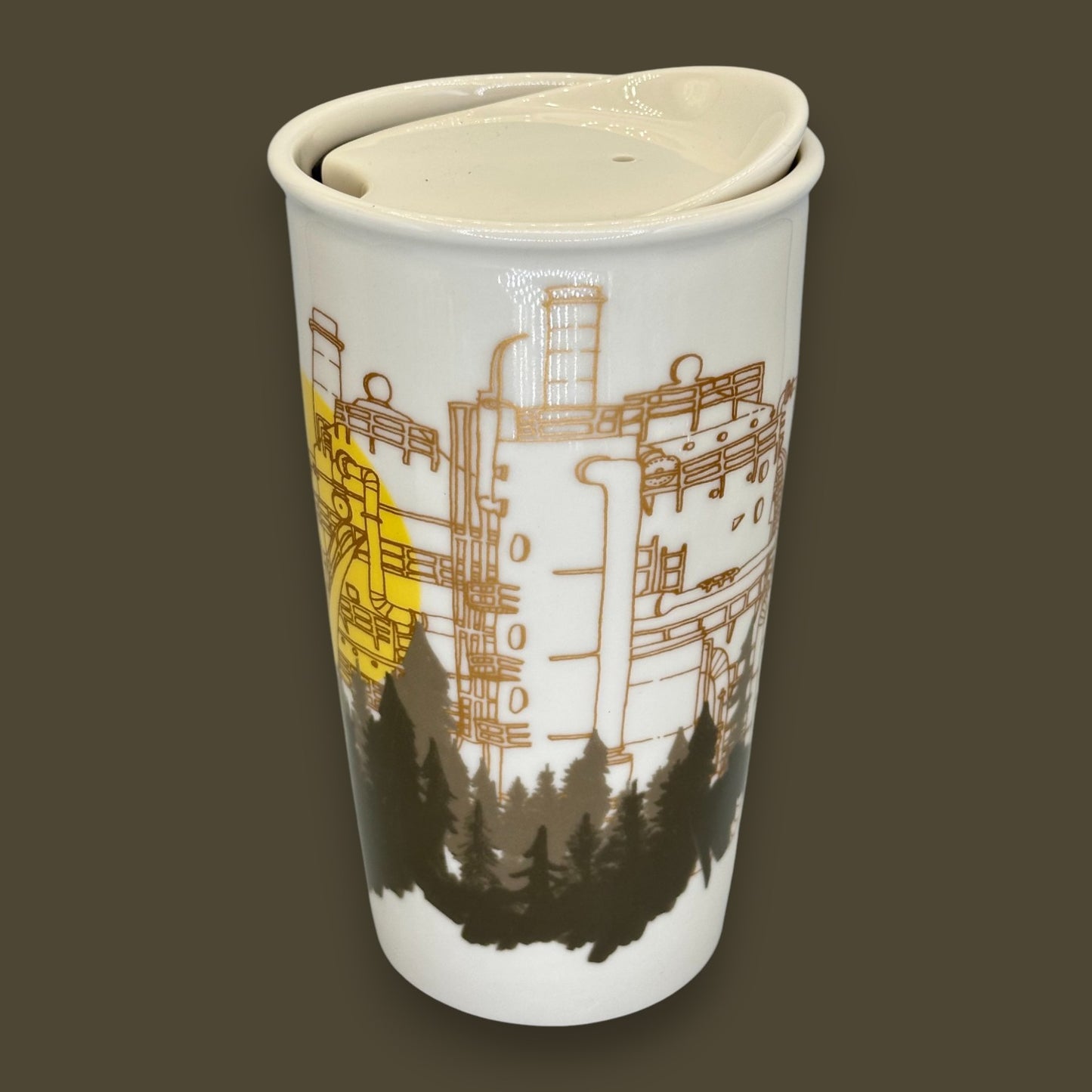 Starbucks Seattle Gas Works Park Ceramic Travel Mug - Replacement Mug 12 fl/oz