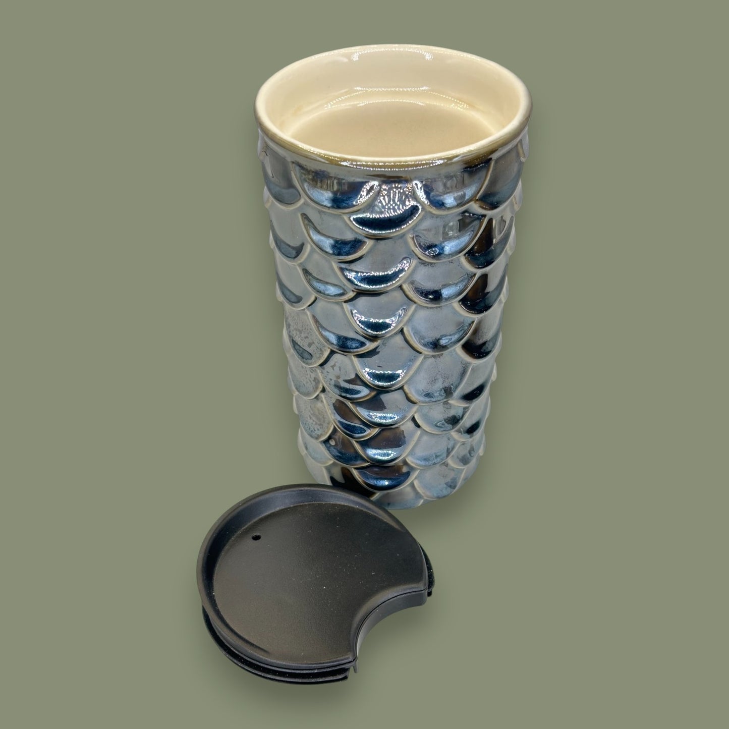 Starbucks Metallic Mermaid Scales Ceramic Travel Mug - Replacement Mug 10 fl/oz