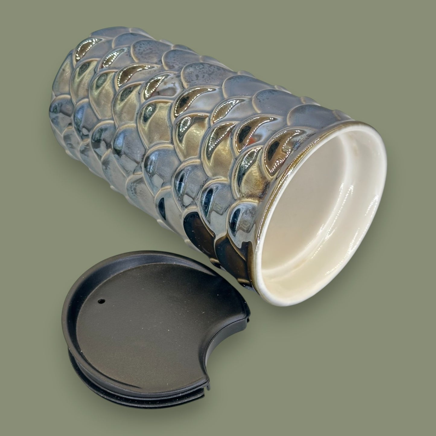 Starbucks Metallic Mermaid Scales Ceramic Travel Mug - Replacement Mug 10 fl/oz