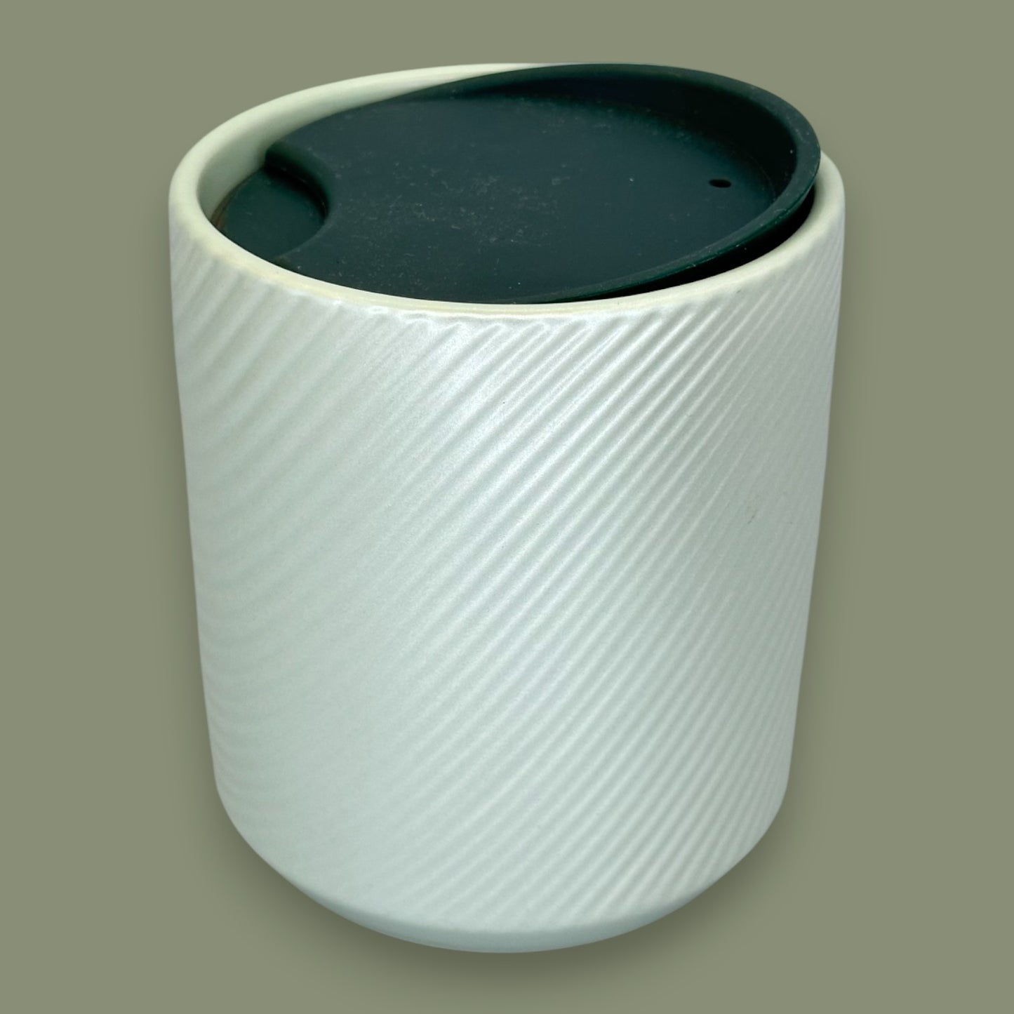 Starbucks Textured Green Diagonal Stripe Travel Mug - Replacement Mug 8 fl/oz