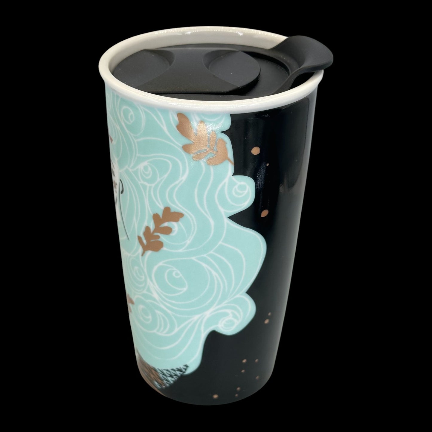 Starbucks Holiday Aqua Siren Mermaid Ceramic Travel Mug - Replacement Mug 12 fl/oz