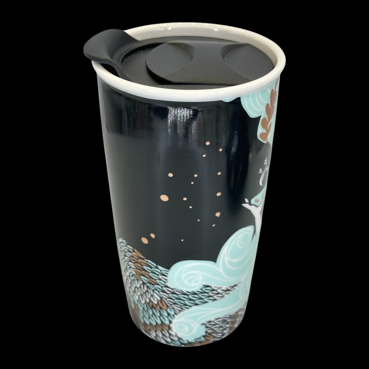 Starbucks Holiday Aqua Siren Mermaid Ceramic Travel Mug - Replacement Mug 12 fl/oz