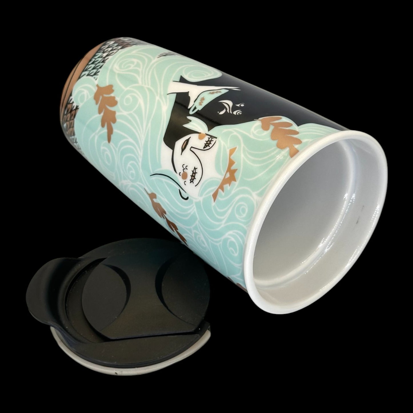 Starbucks Holiday Aqua Siren Mermaid Ceramic Travel Mug - Replacement Mug 12 fl/oz