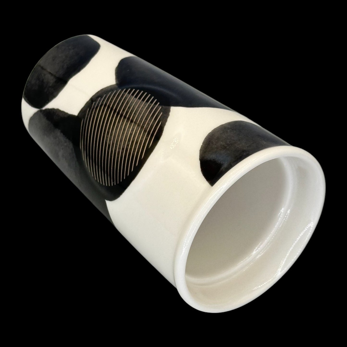 Starbucks Black & White Abstract Dot Ceramic Travel Mug - Replacement Mug 10 fl/oz