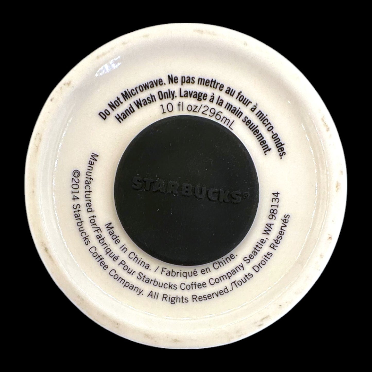 Starbucks Black & White Abstract Dot Ceramic Travel Mug - Replacement Mug 10 fl/oz