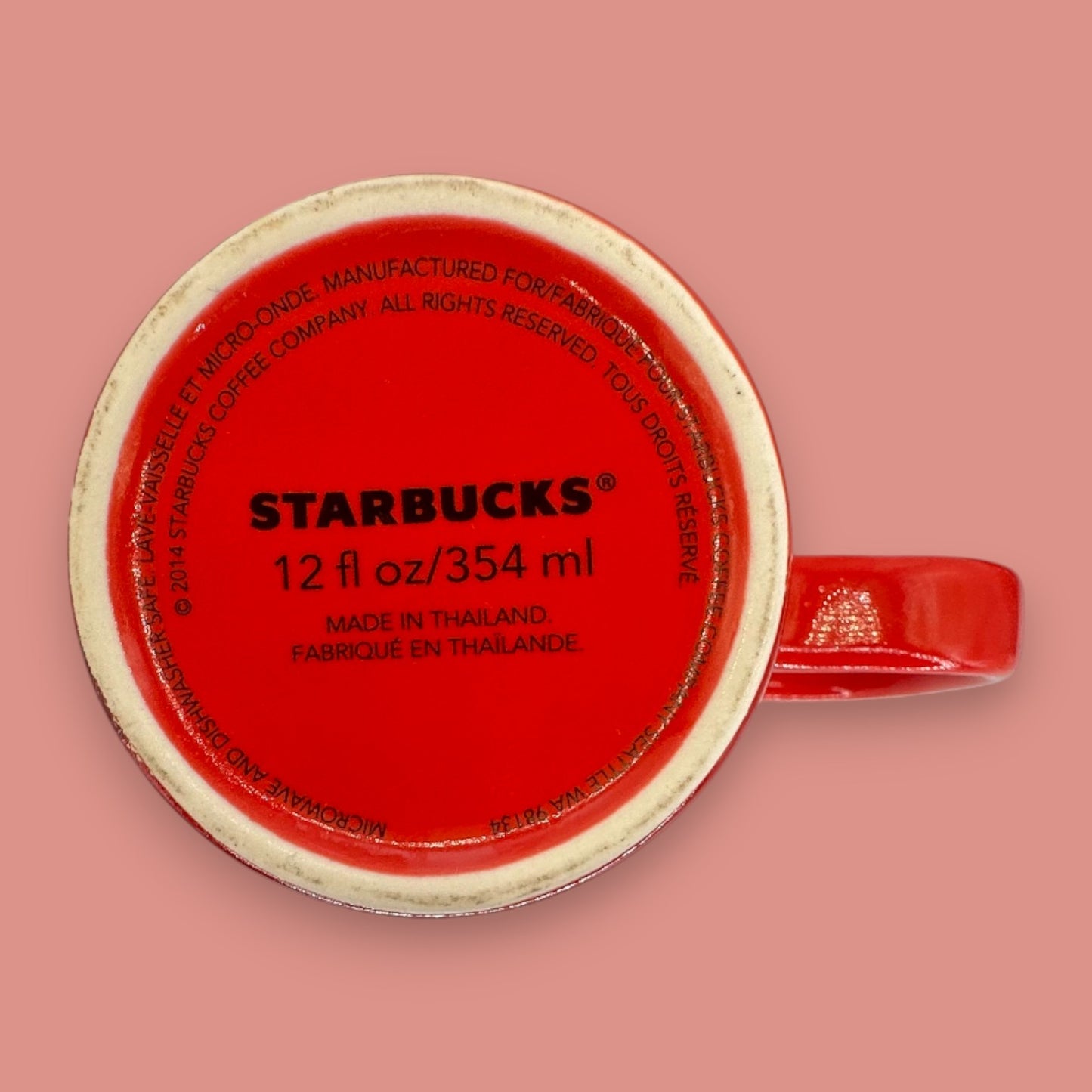 Vintage Starbucks Christmas Blend Mug 2014 Red Ceramic Seasonal Replacement Mug
