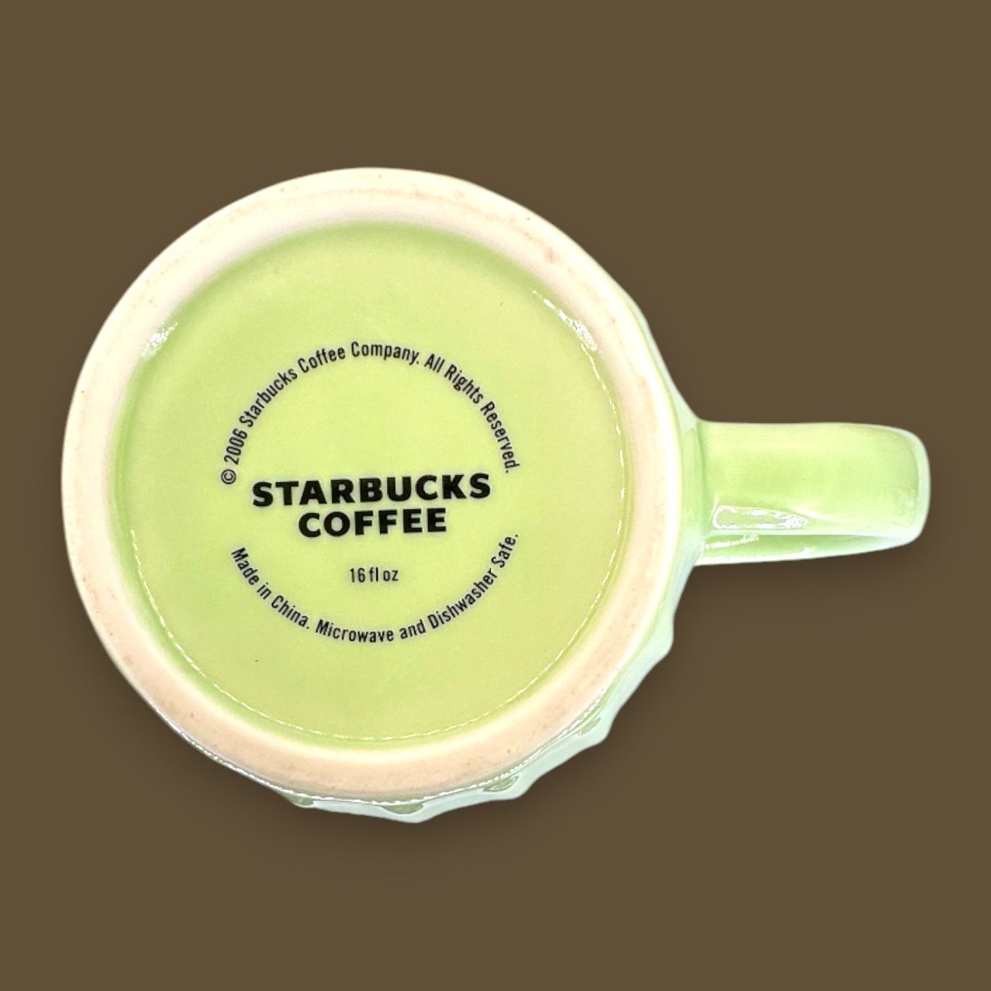 Starbucks Green Ribbed Ceramic Mug 2006 - Replacement Mug