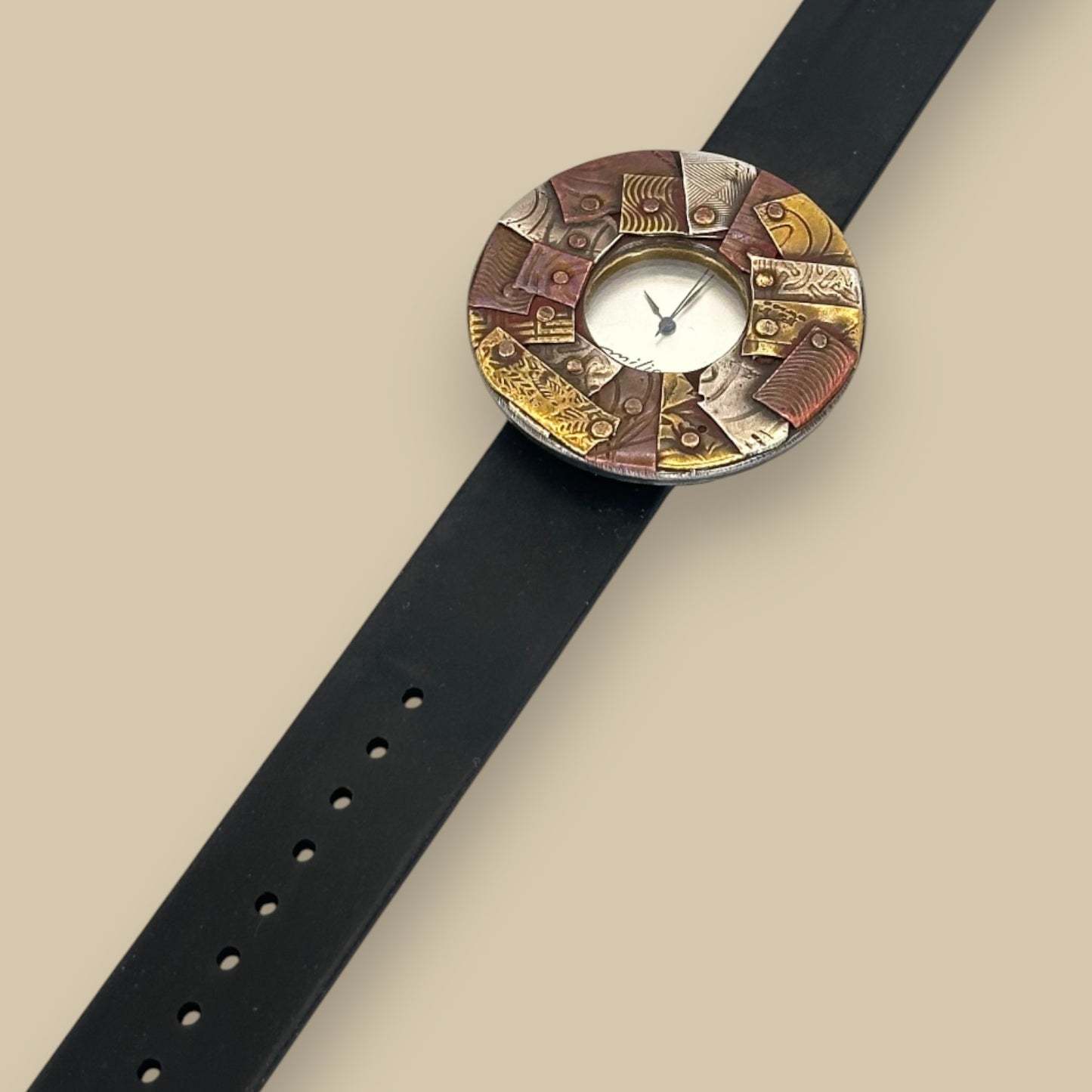 Watchcraft Mosaic Metal Art Watch by Eduardo Milieris - Handmade Watch