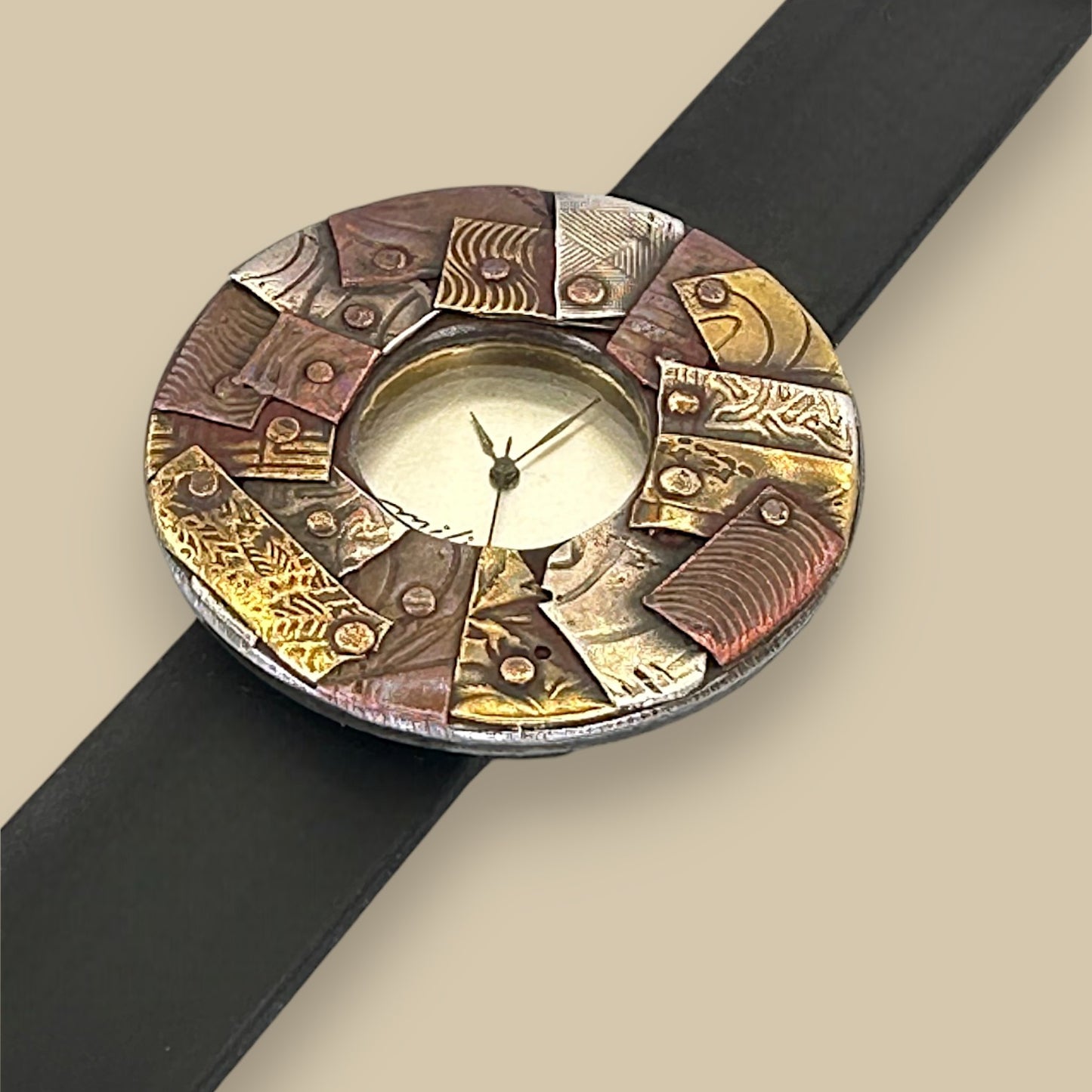 Watchcraft Mosaic Metal Art Watch by Eduardo Milieris - Handmade Watch