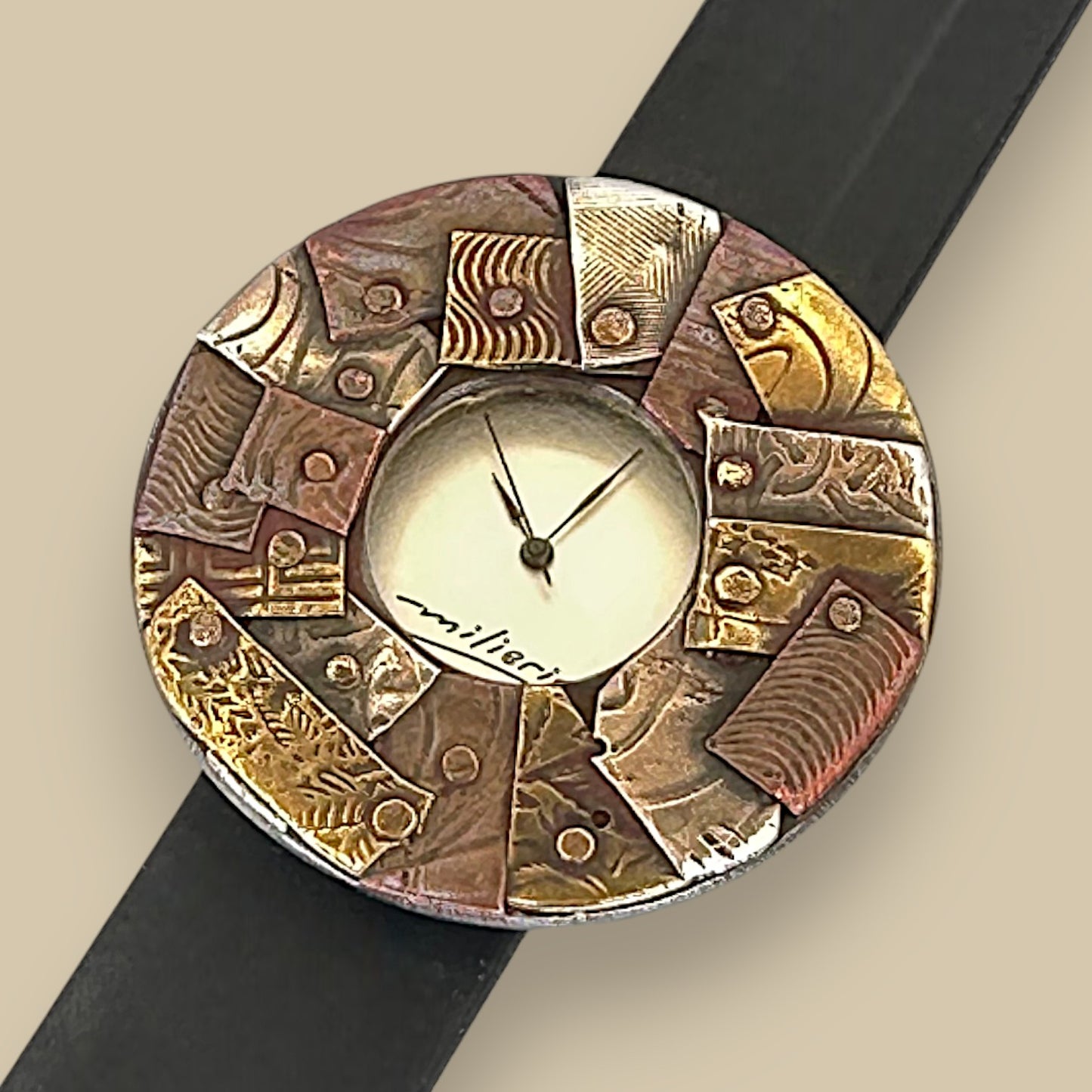 Watchcraft Mosaic Metal Art Watch by Eduardo Milieris - Handmade Watch