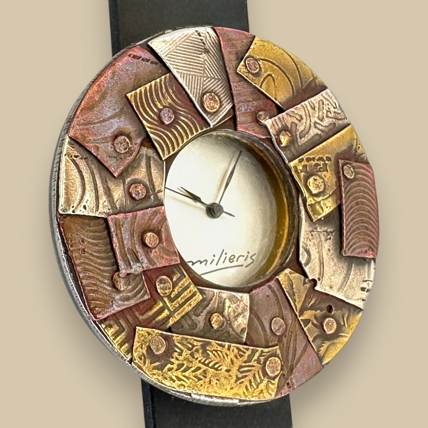 Watchcraft Mosaic Metal Art Watch by Eduardo Milieris - Handmade Watch