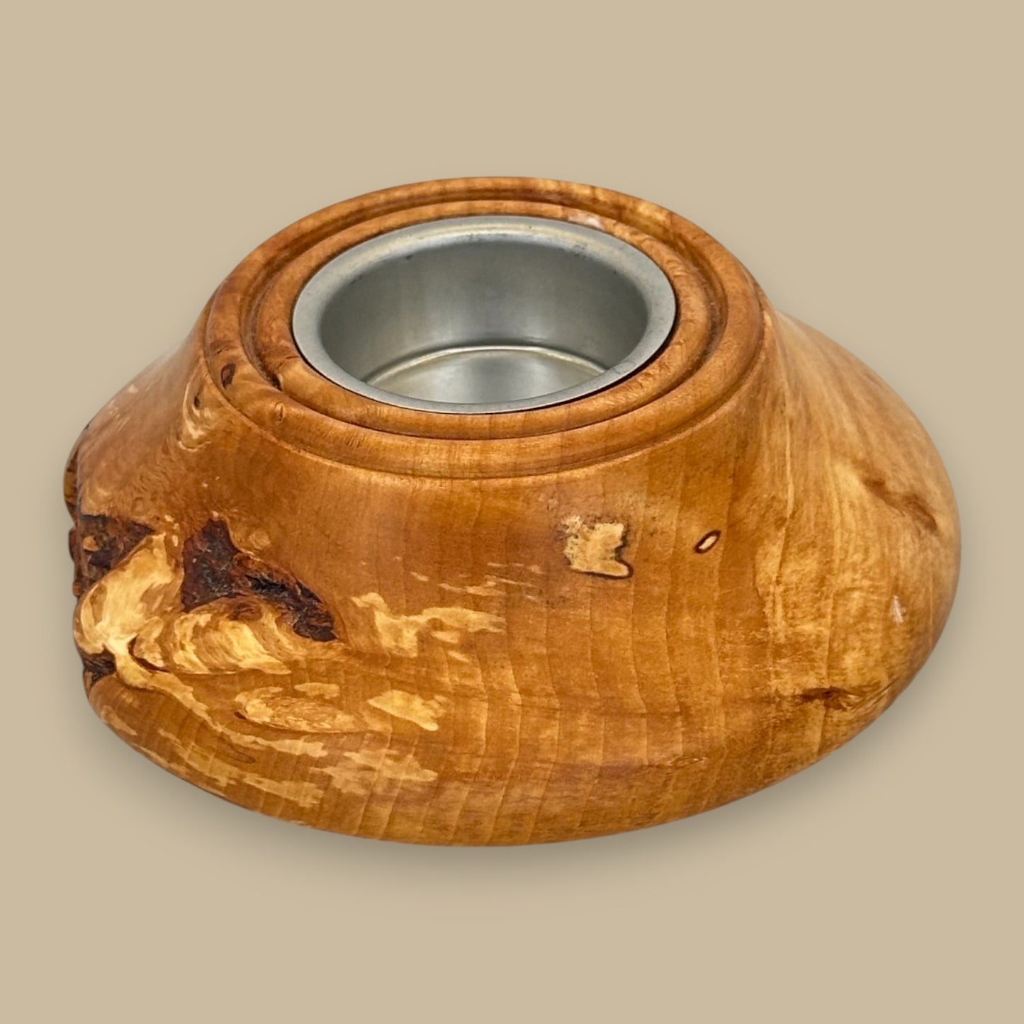 Maple Burl Votive Candle Holder – Handcrafted Natural Wood Décor