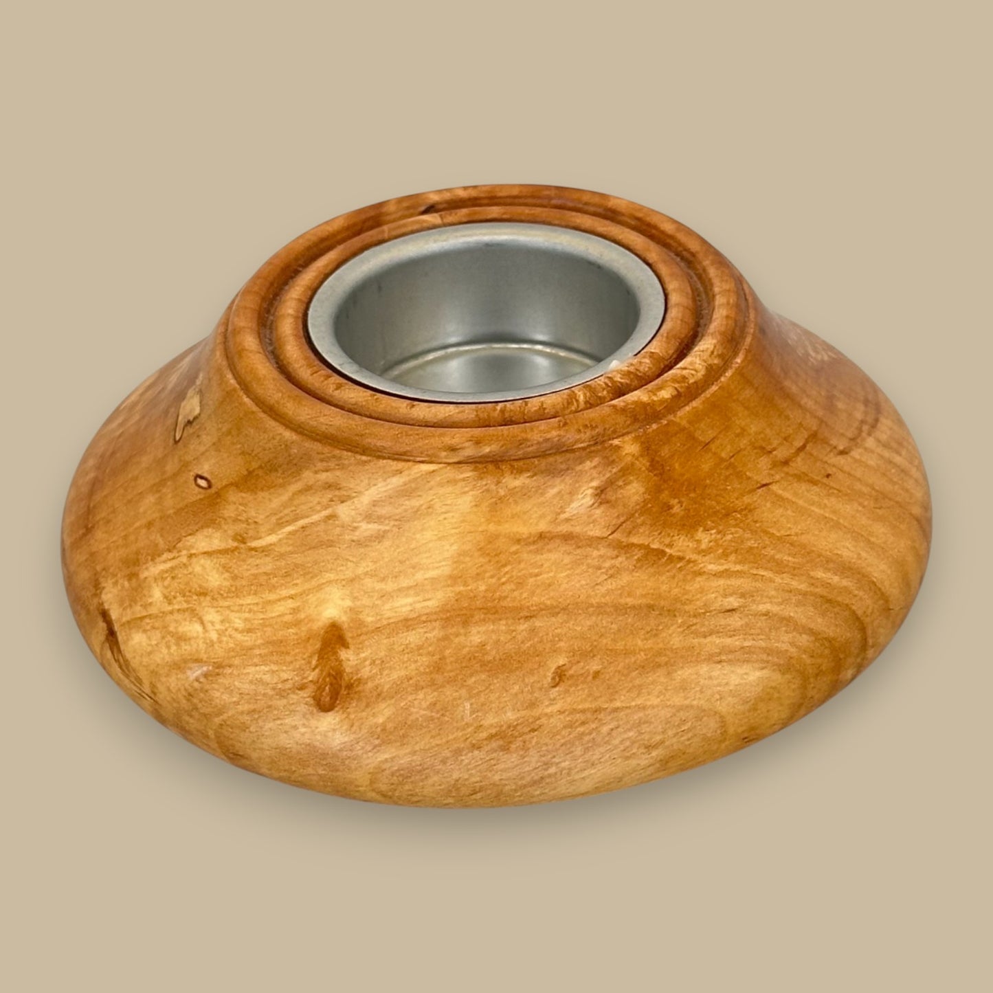 Maple Burl Votive Candle Holder – Handcrafted Natural Wood Décor