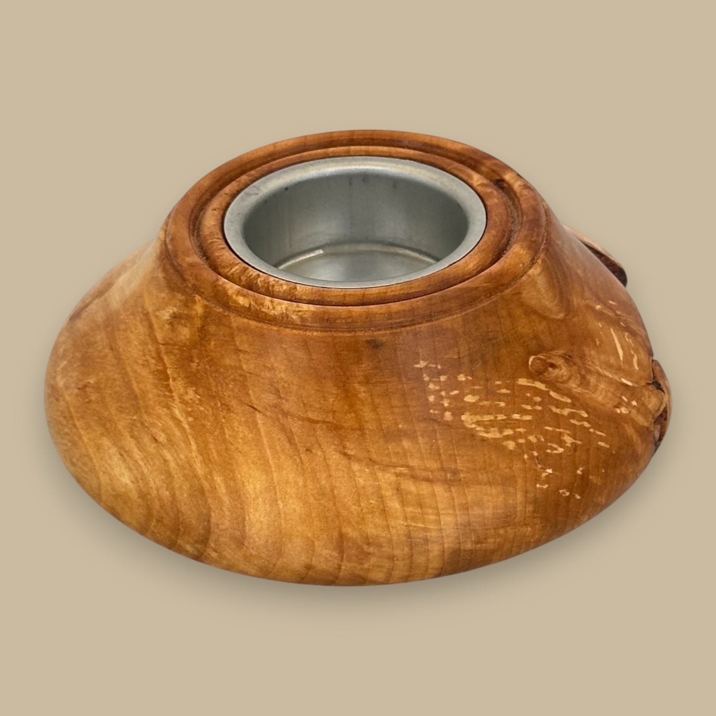 Maple Burl Votive Candle Holder – Handcrafted Natural Wood Décor