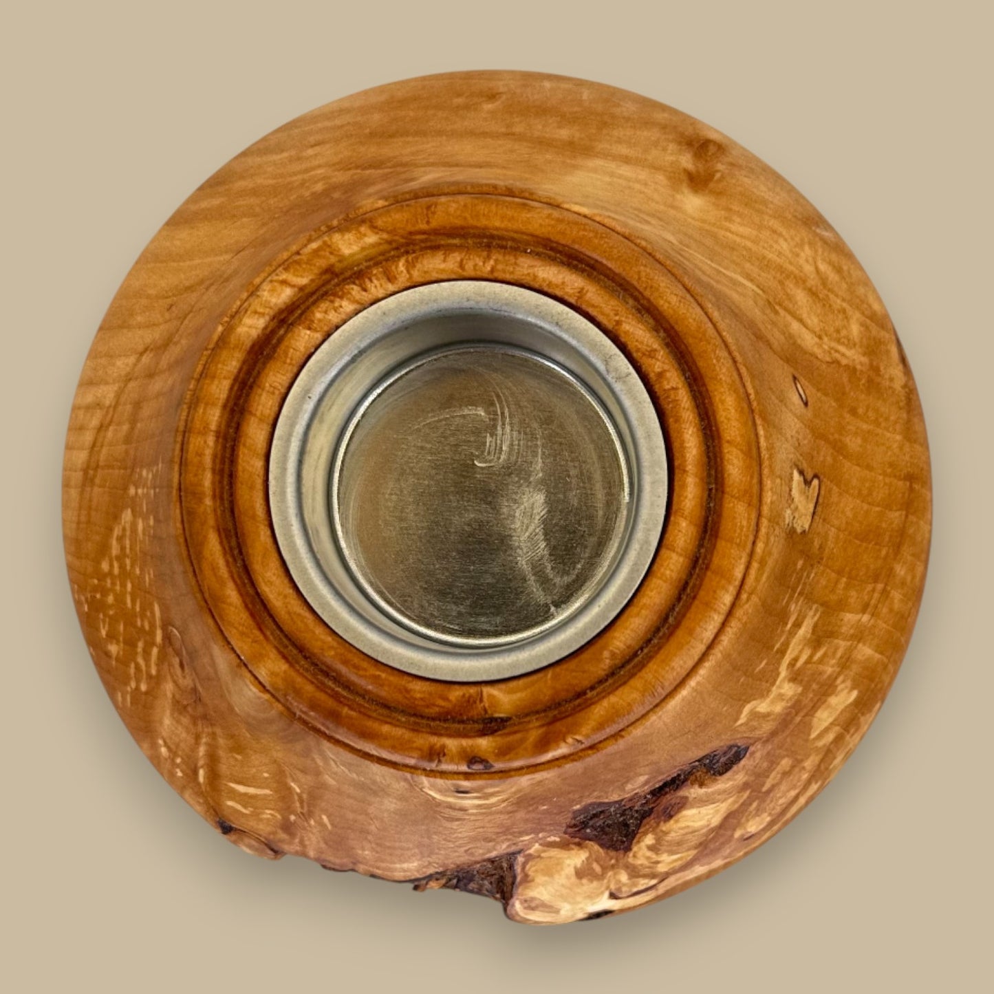 Maple Burl Votive Candle Holder – Handcrafted Natural Wood Décor