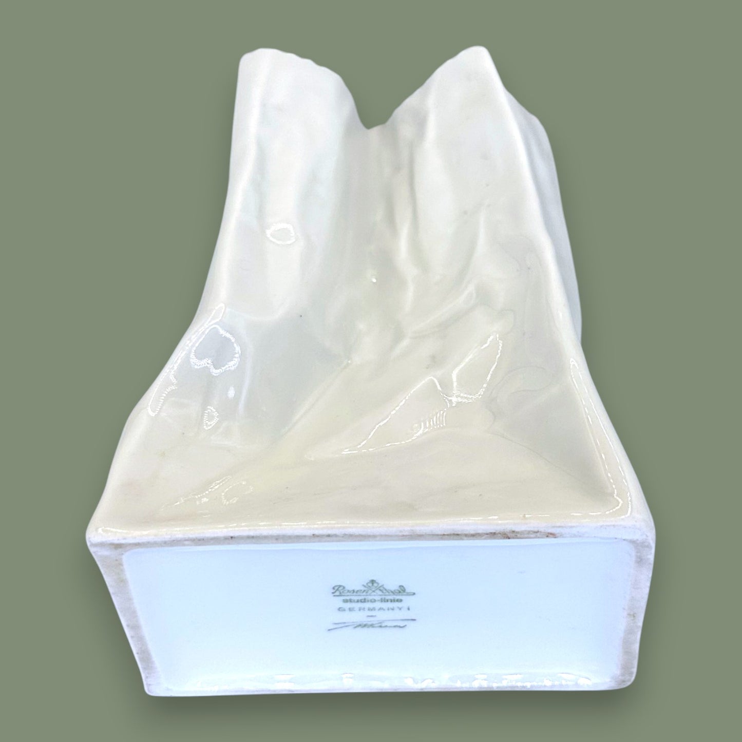 Rosenthal Germany Paper Bag Vase – Vintage 1970s Studio-Line by Tapio Wirkkala