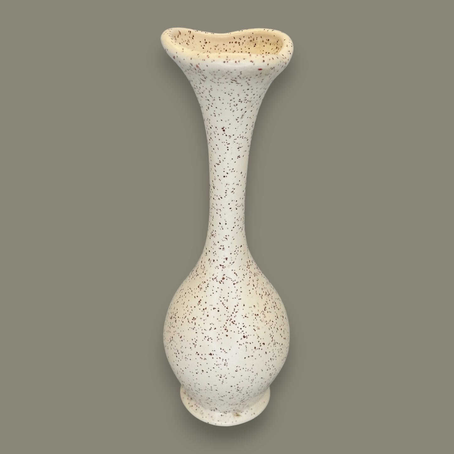 Tall Ceramic Vase – Vintage Speckled Studio Pottery by MYRA