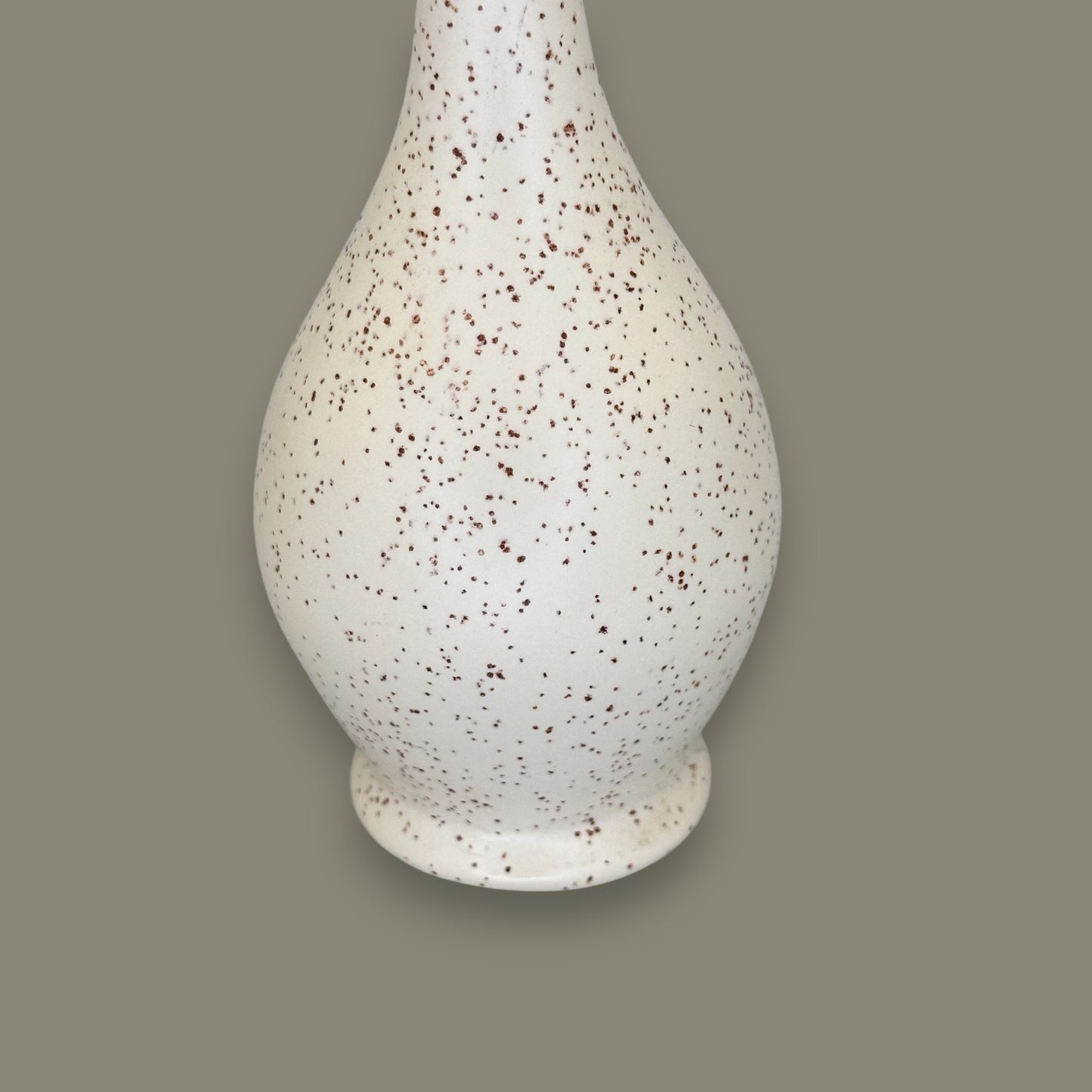 Tall Ceramic Vase – Vintage Speckled Studio Pottery by MYRA