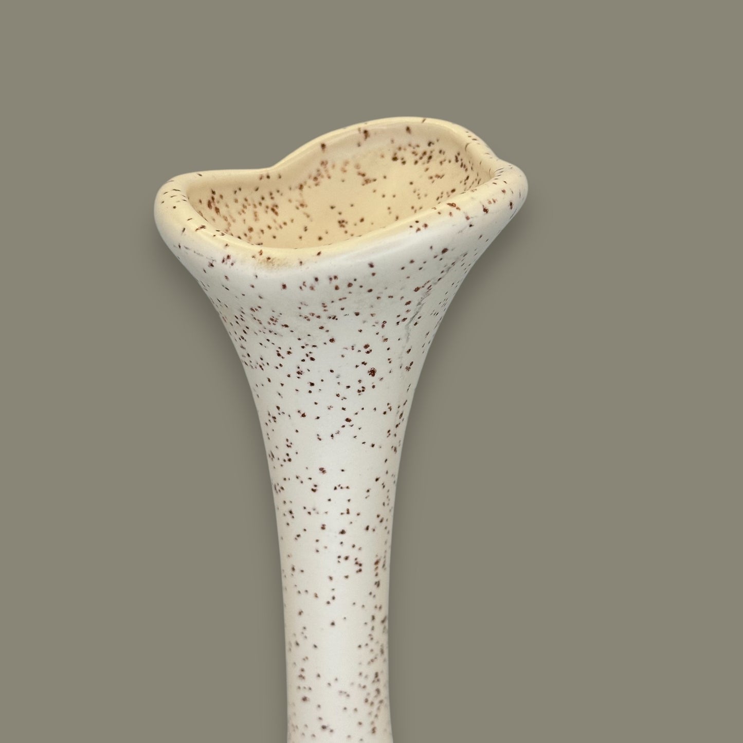 Tall Ceramic Vase – Vintage Speckled Studio Pottery by MYRA