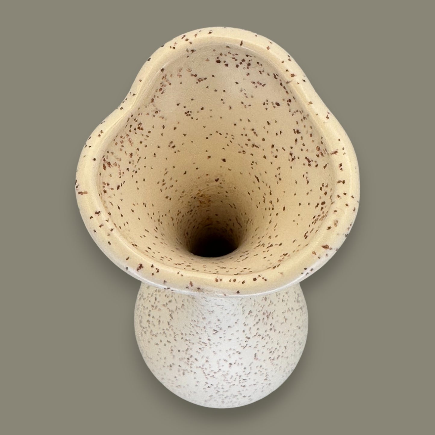 Tall Ceramic Vase – Vintage Speckled Studio Pottery by MYRA