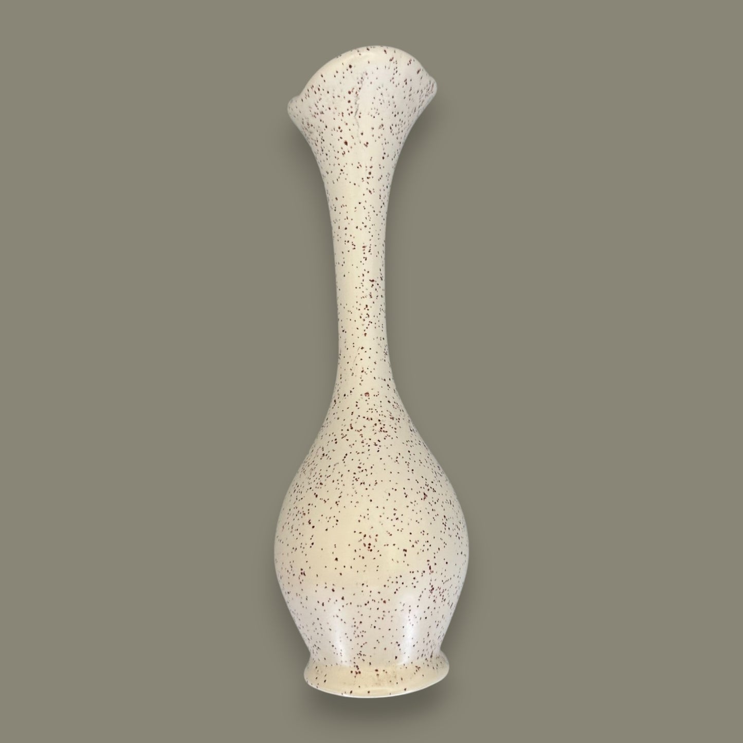 Tall Ceramic Vase – Vintage Speckled Studio Pottery by MYRA