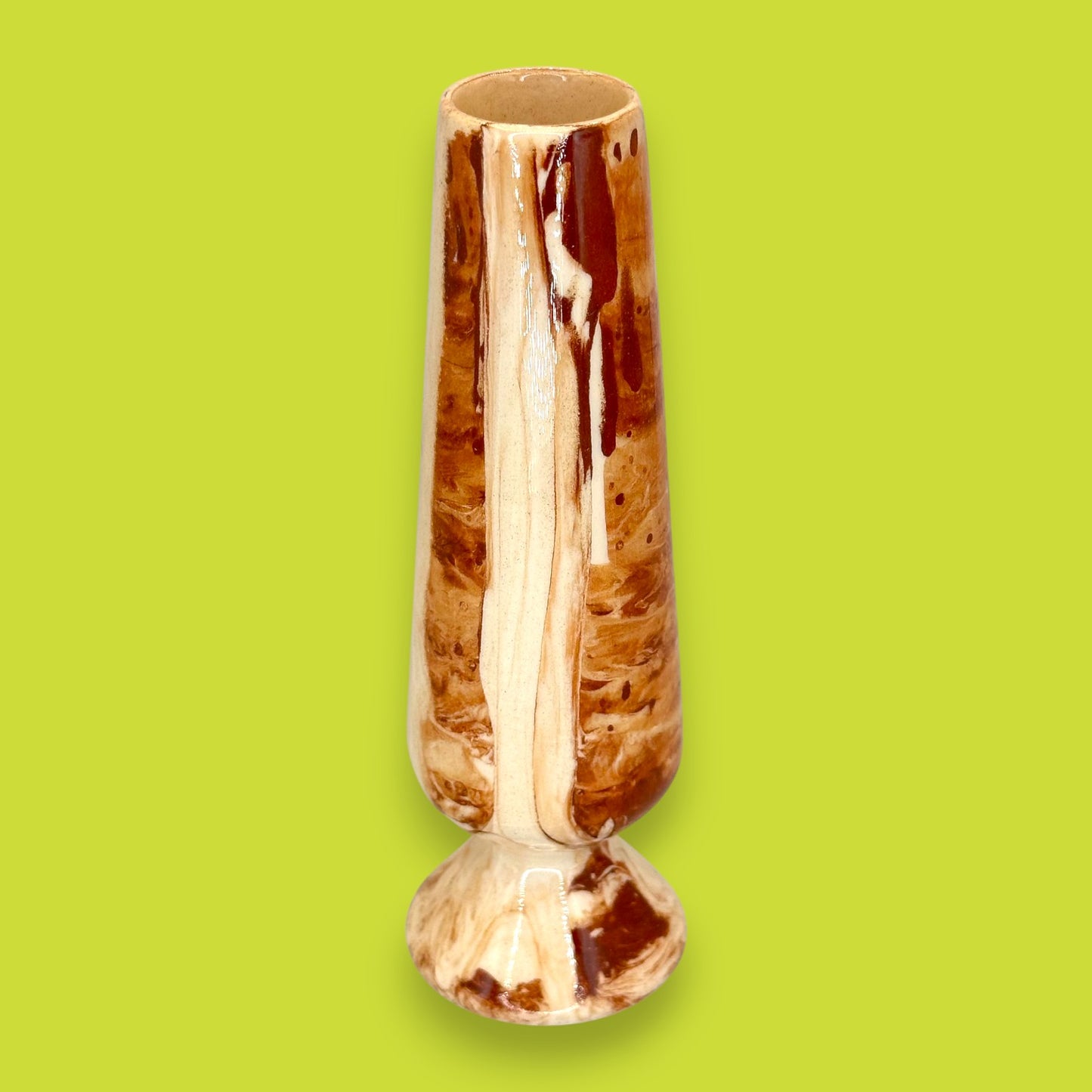 Vintage Brown Ceramic Vase – 1980’s