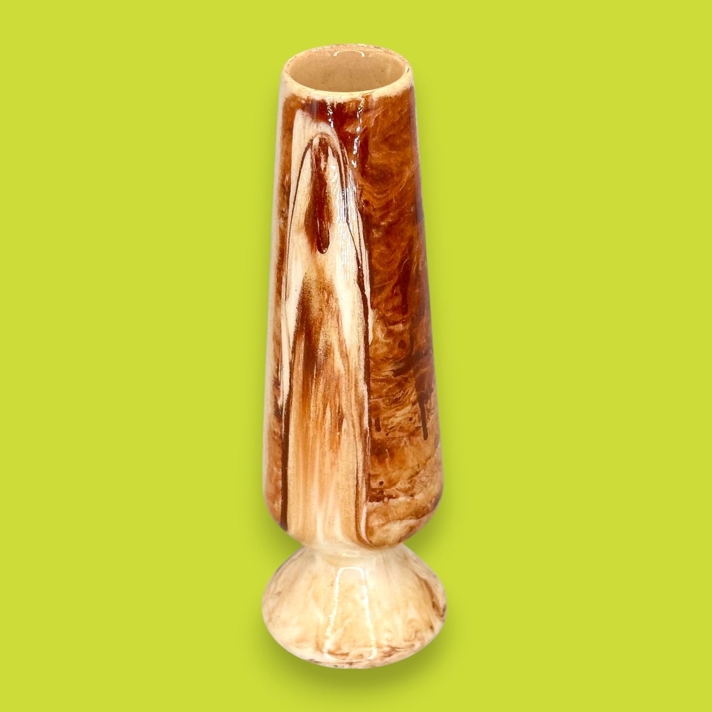 Vintage Brown Ceramic Vase – 1980’s