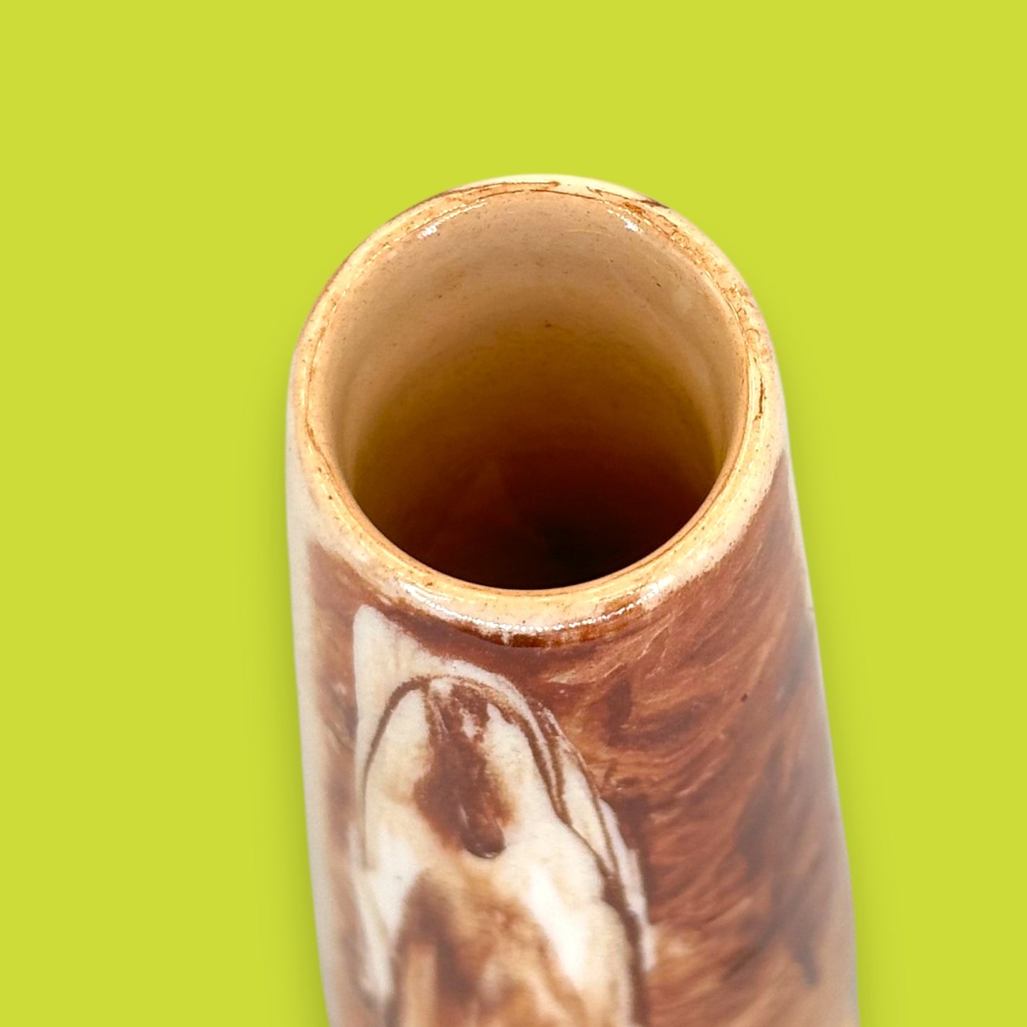 Vintage Brown Ceramic Vase – 1980’s