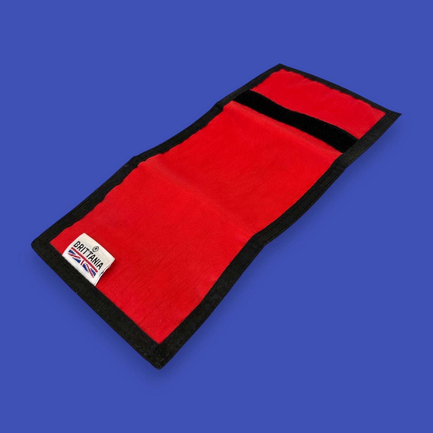 Vintage 1980's Brittania Trifold Wallet – Red & Black Nylon - New Old Stock
