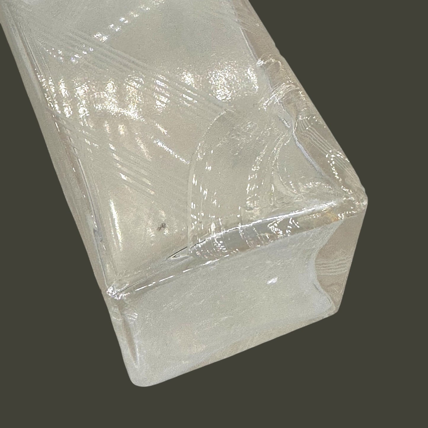 Vintage Art Deco Apothecary Bottles – Etched Glass with Round Stoppers (Set of 3)