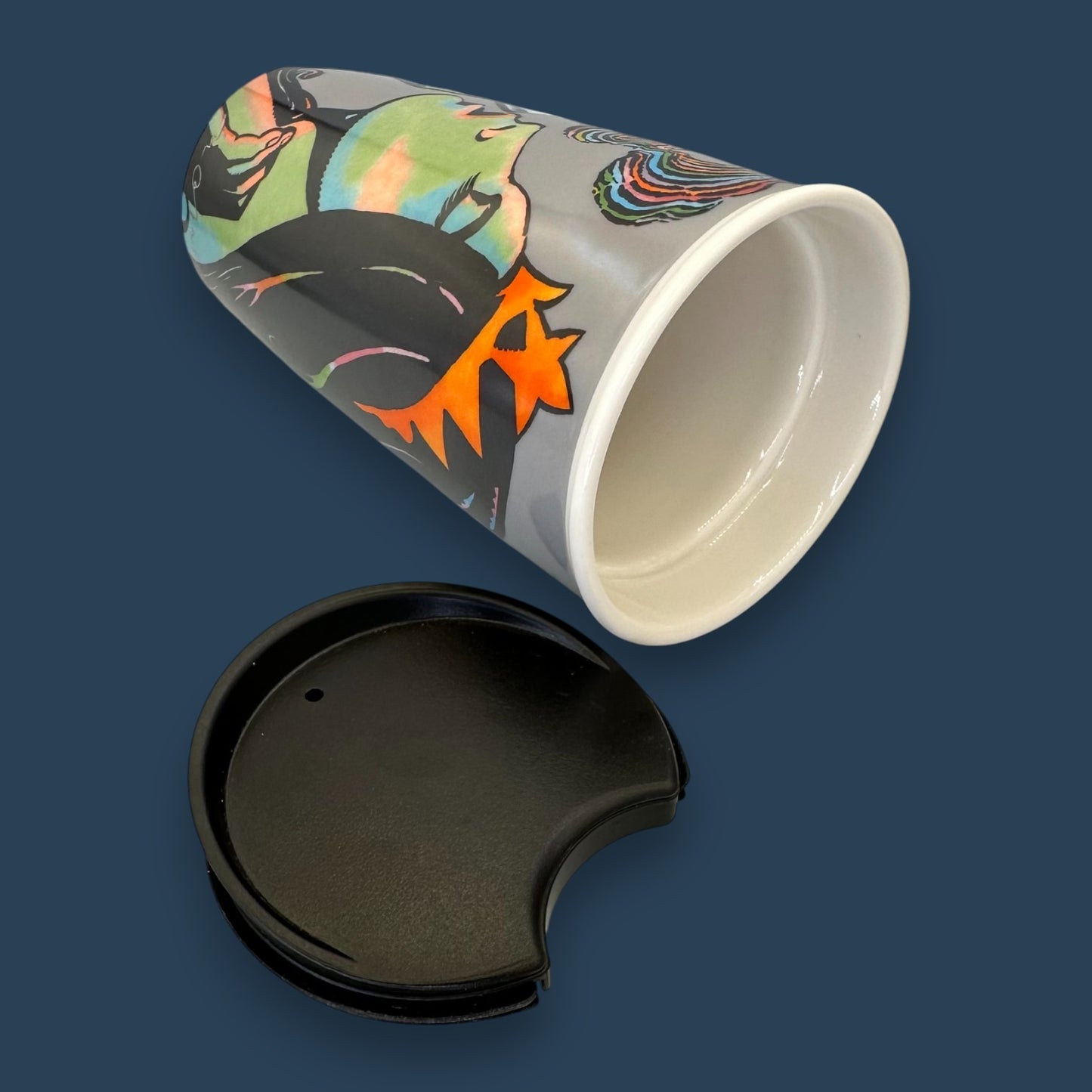 Starbucks Milton Glaser 25th Anniversary Siren Travel Mug
