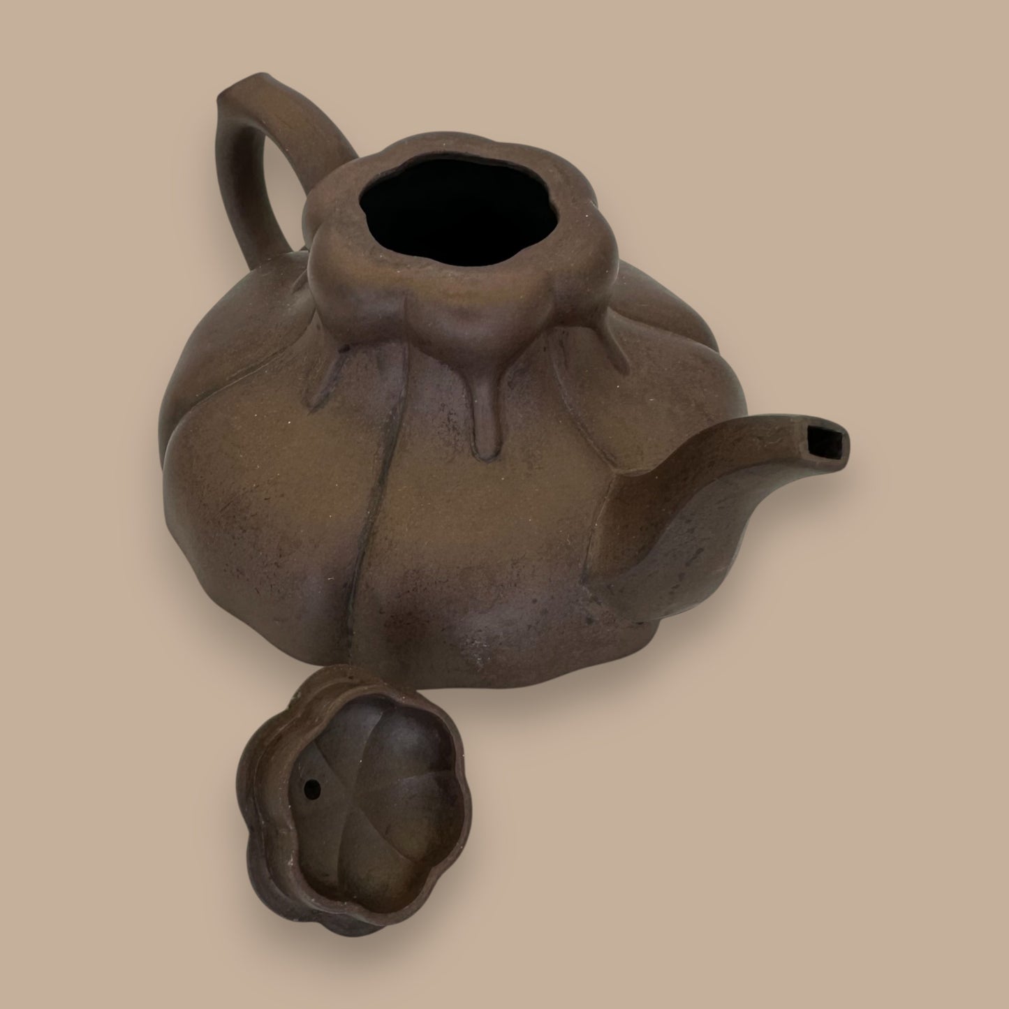 Chinese Yixing Zisha Clay Gourd Teapot with Lid - Antique China Teapot