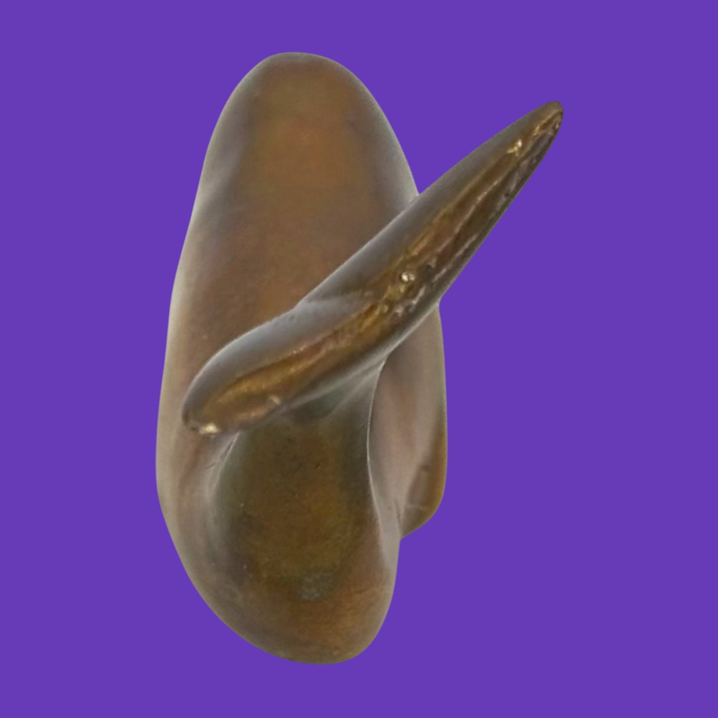 Vintage Miniature Brass Sperm Whale – Nautical Paperweight