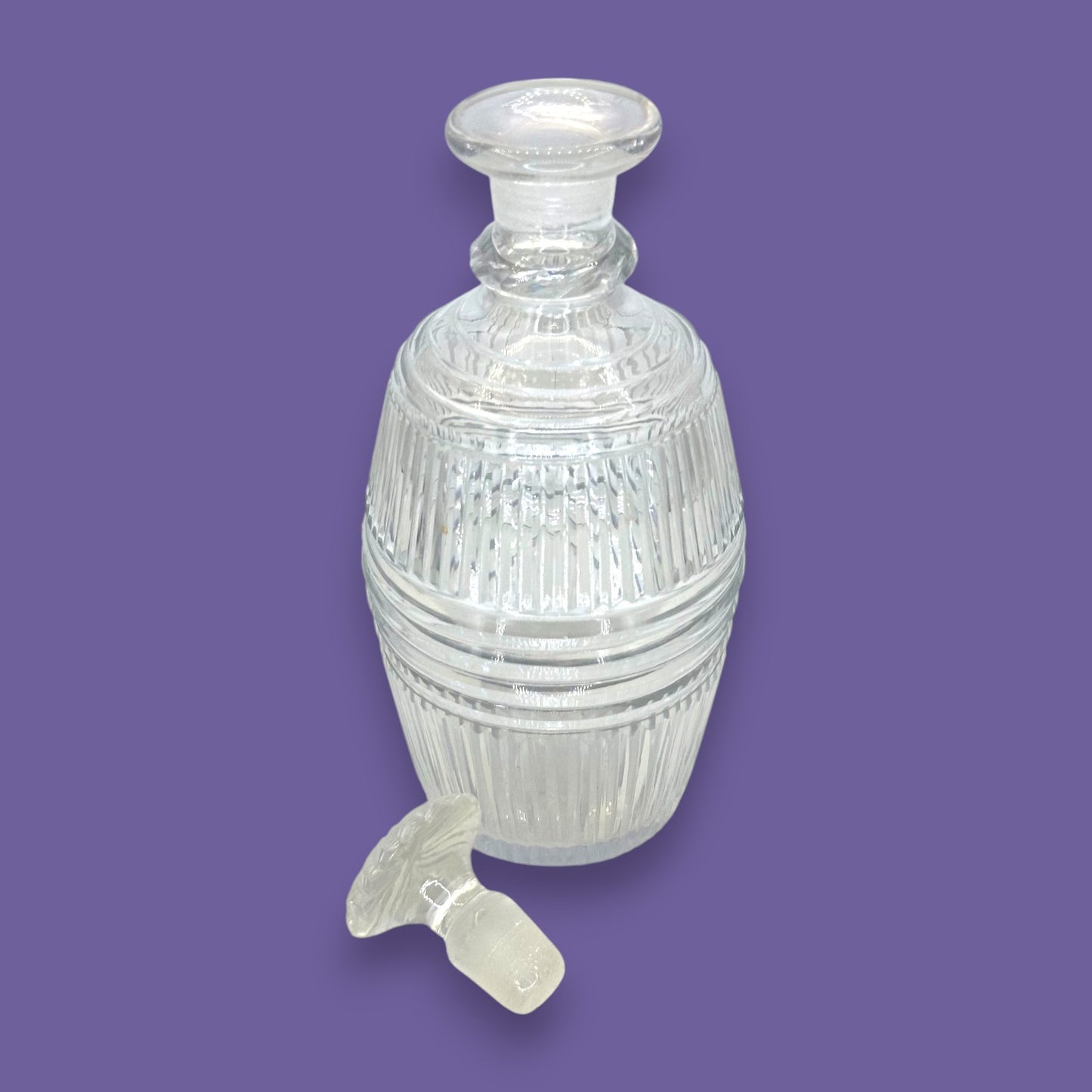 Georgian or Regency Cut Glass Spirit Decanter – Cut & Polished Pontil Barware