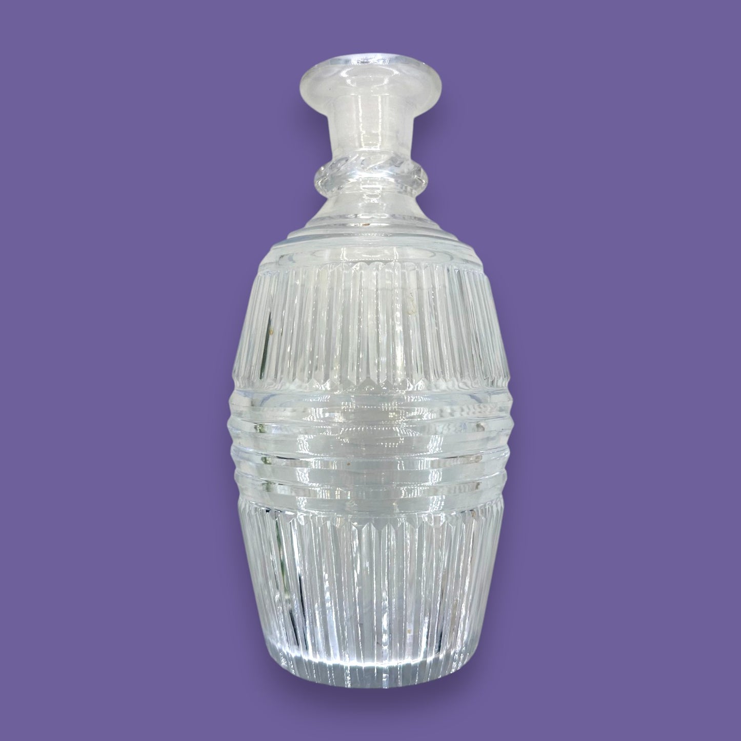 Georgian or Regency Cut Glass Spirit Decanter – Cut & Polished Pontil Barware