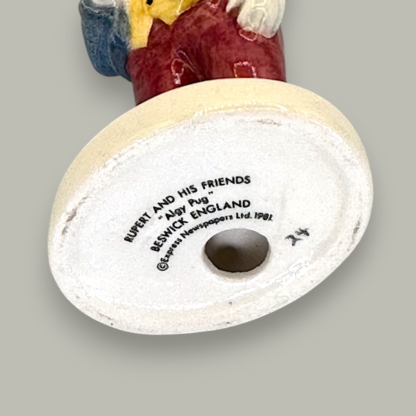 Algy Pug Figurine – Rupert and His Friends Collection (1981) Beswick England