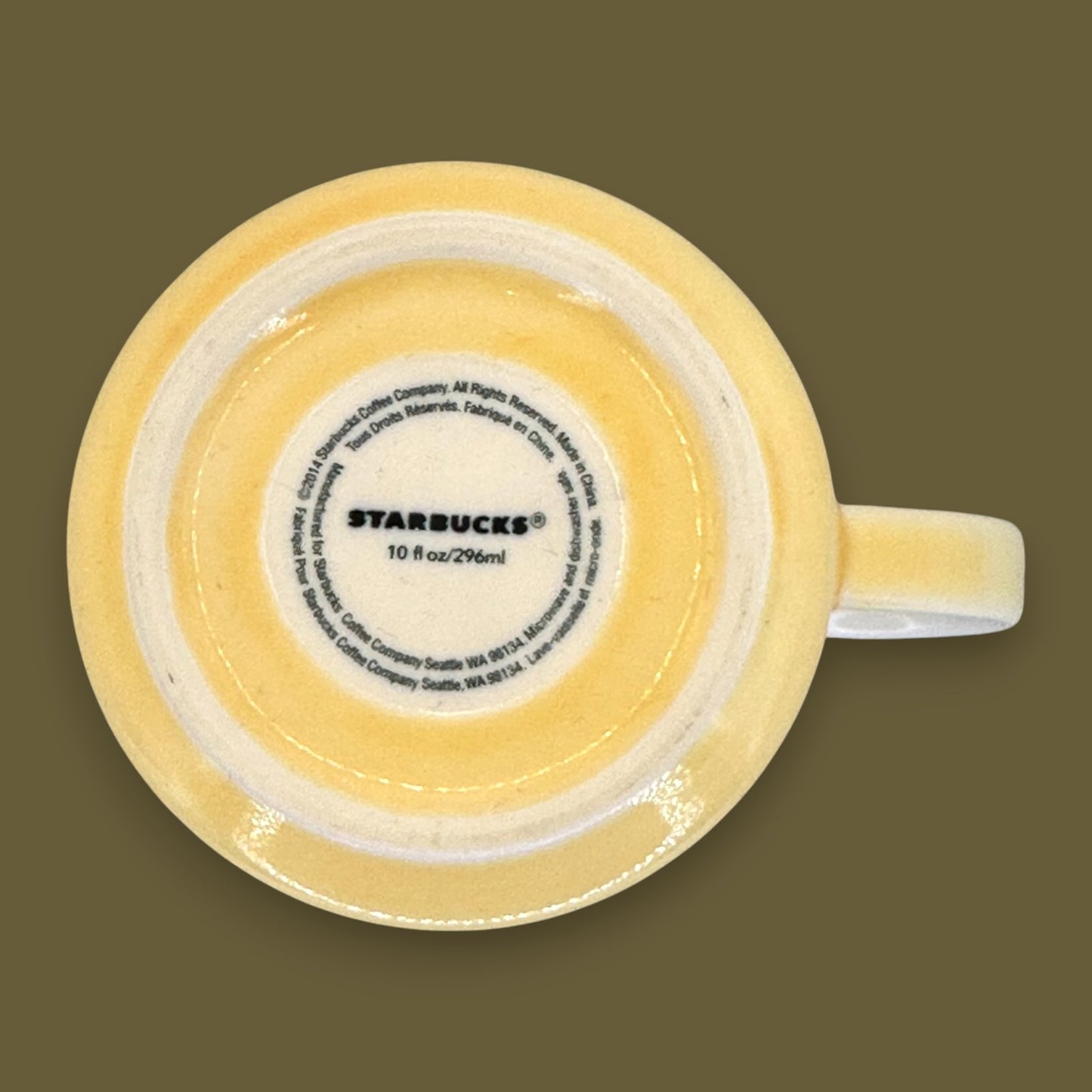 Starbucks Yellow & White Ombre Replacement Mug – 10 fl oz / 296 mL