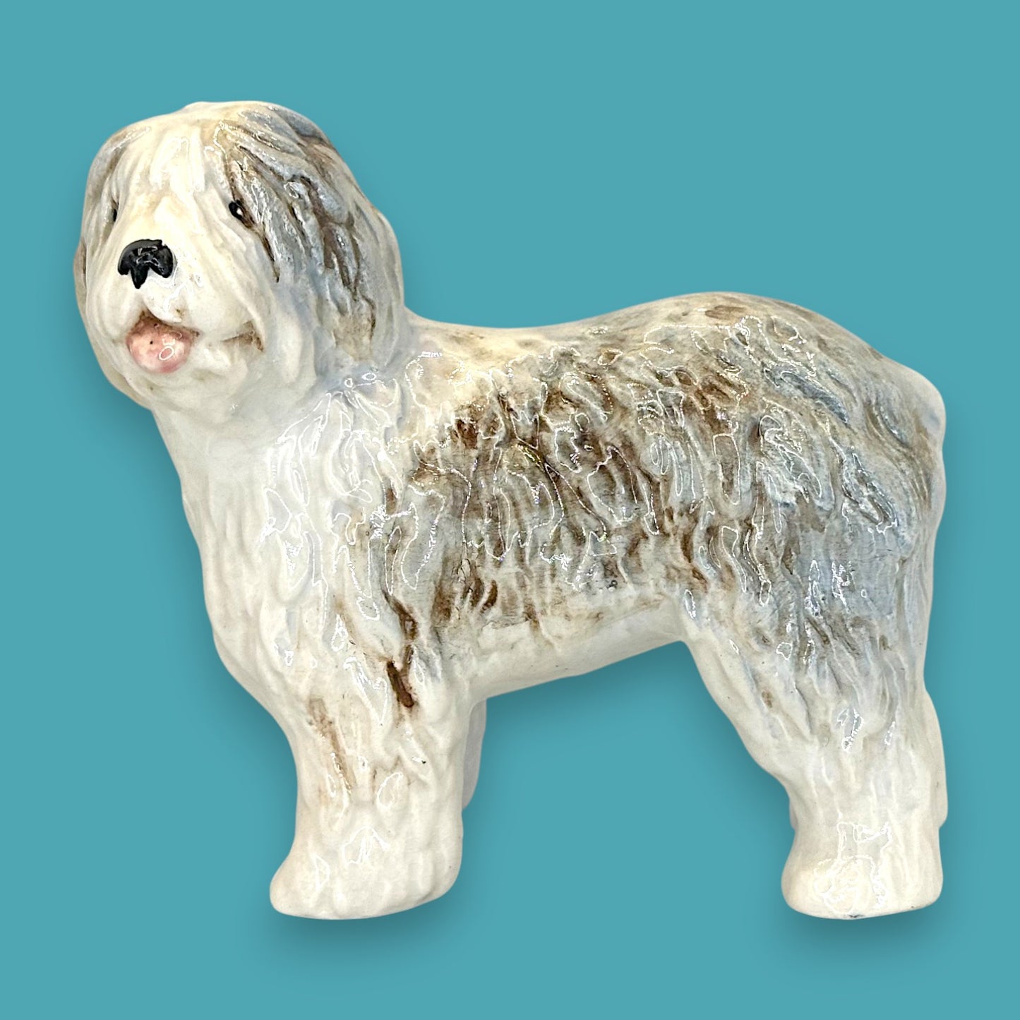 Old English Sheepdog Figurine – Vintage Sylvac Pottery Collectible