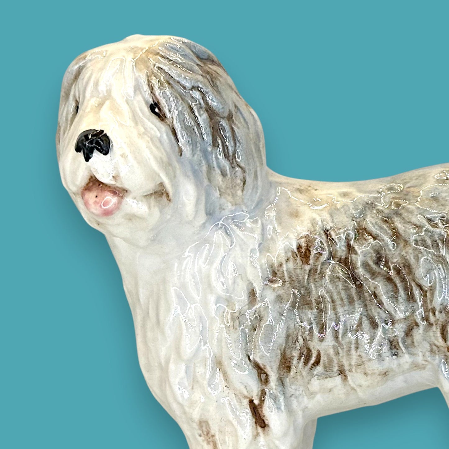 Old English Sheepdog Figurine – Vintage Sylvac Pottery Collectible