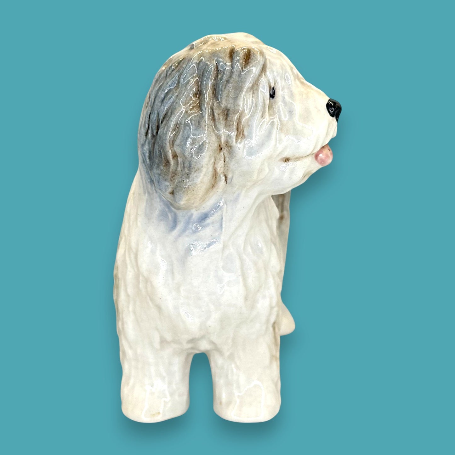 Old English Sheepdog Figurine – Vintage Sylvac Pottery Collectible
